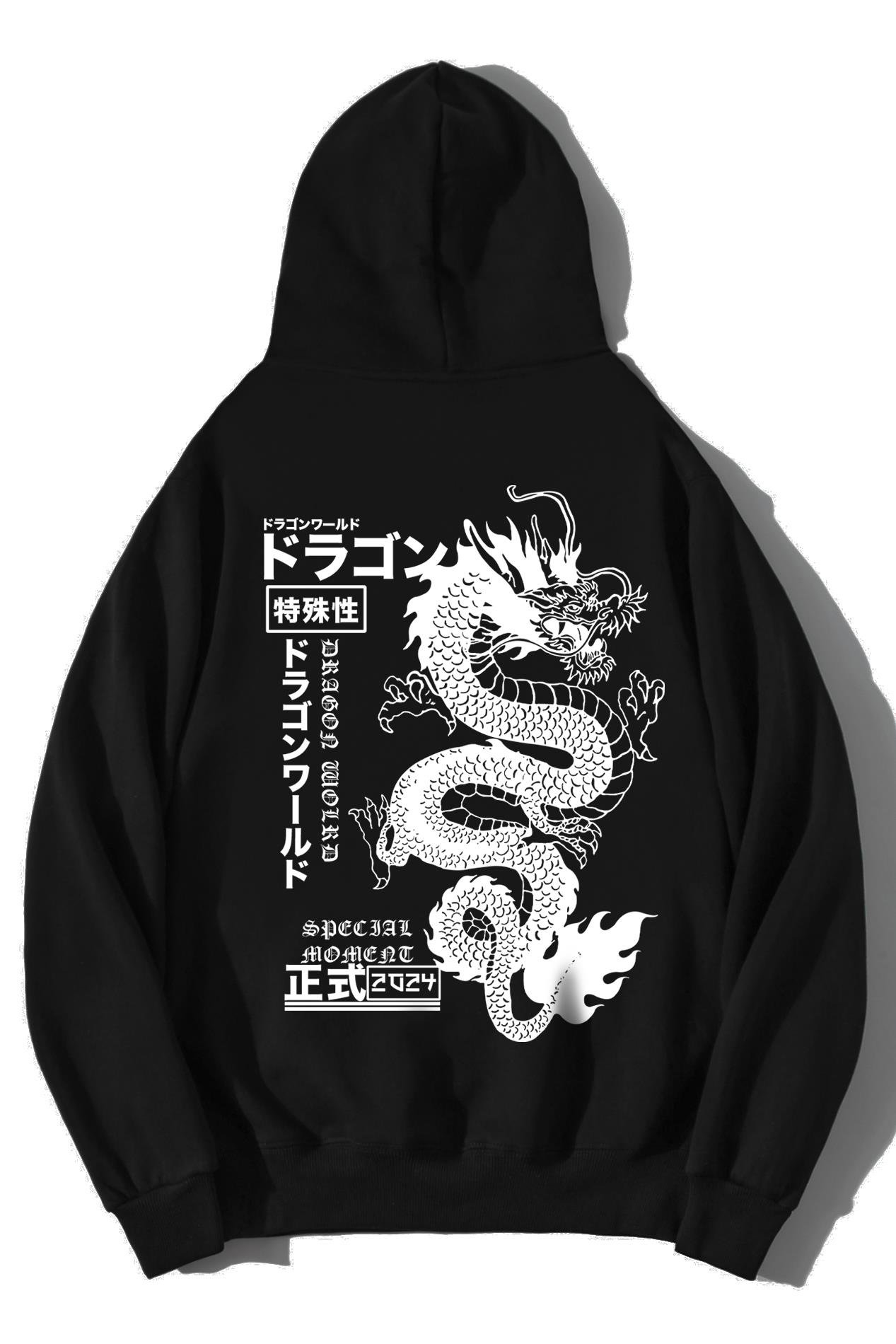 BRZ Collection Unisex Oversize Dragon World Hoodie