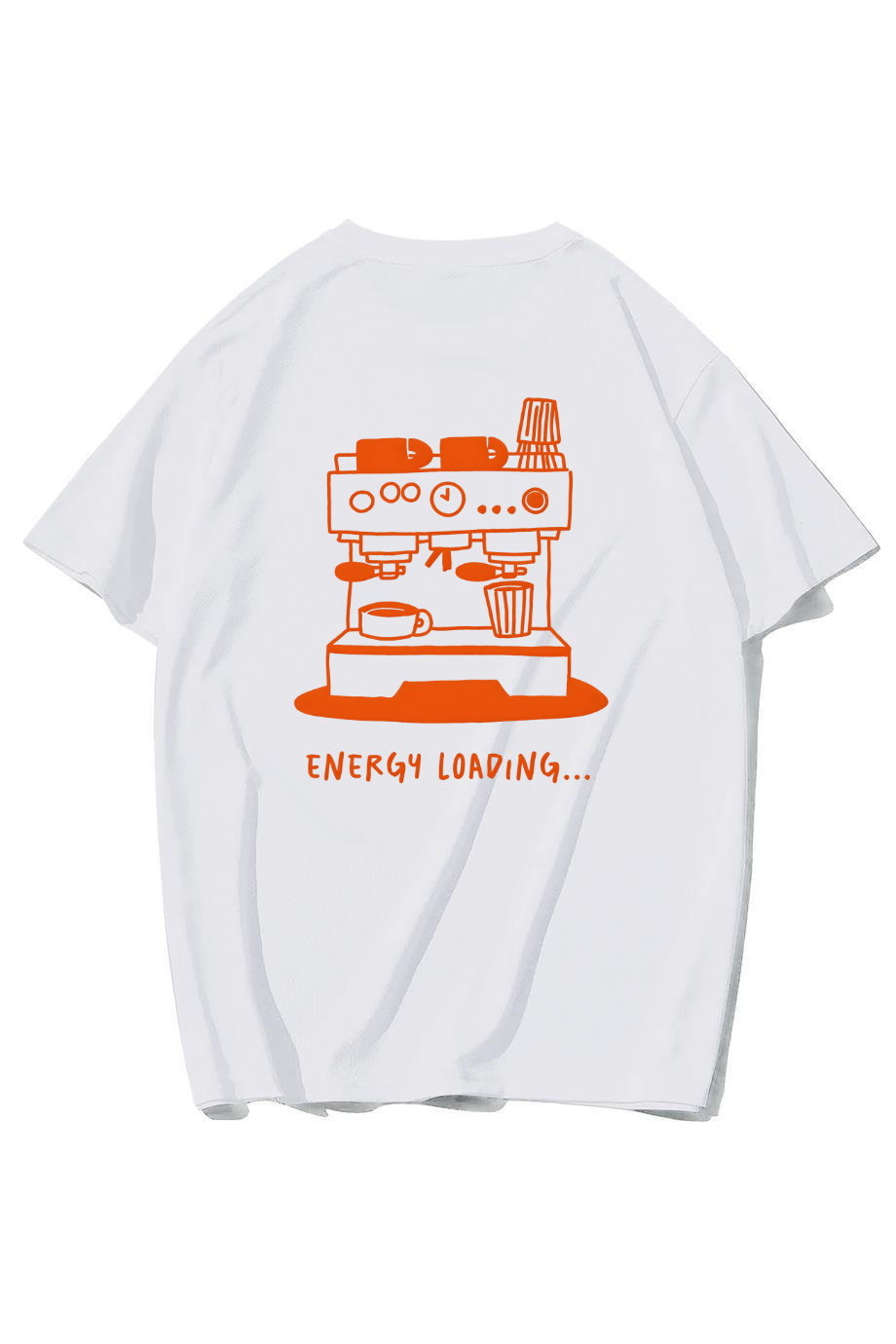 BRZ Collection Unisex Oversize Energy Loading T-shirt (BEYAZ)