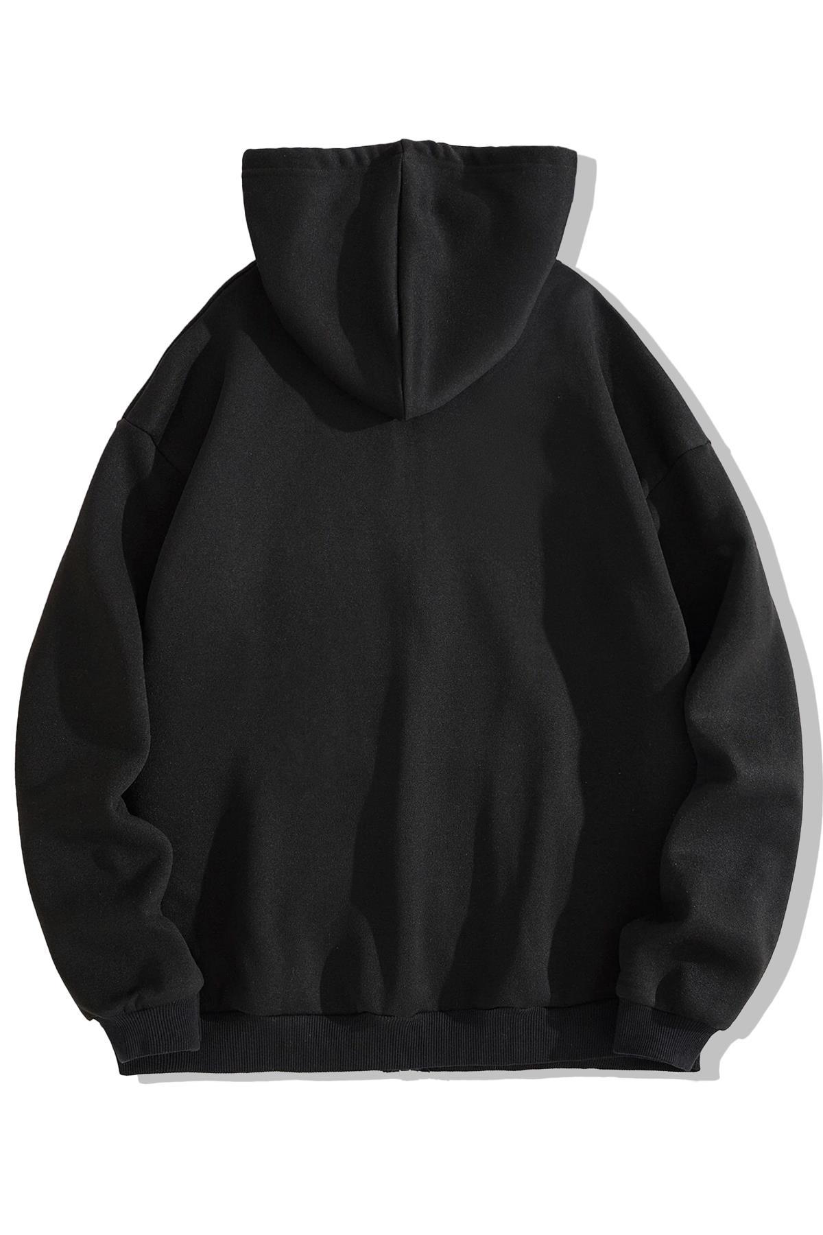BRZ Collection Unisex Oversize Fermuarlı Hoodie