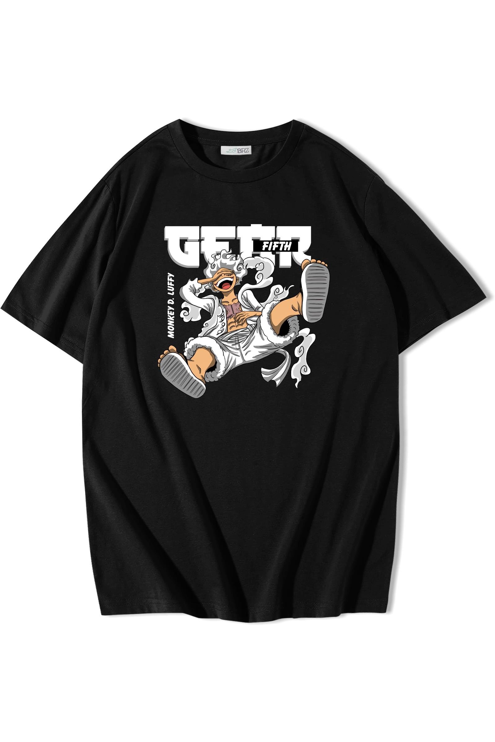 BRZ Collection Unisex Oversize Fifty Gear Monkey D. Luffy T-shirt