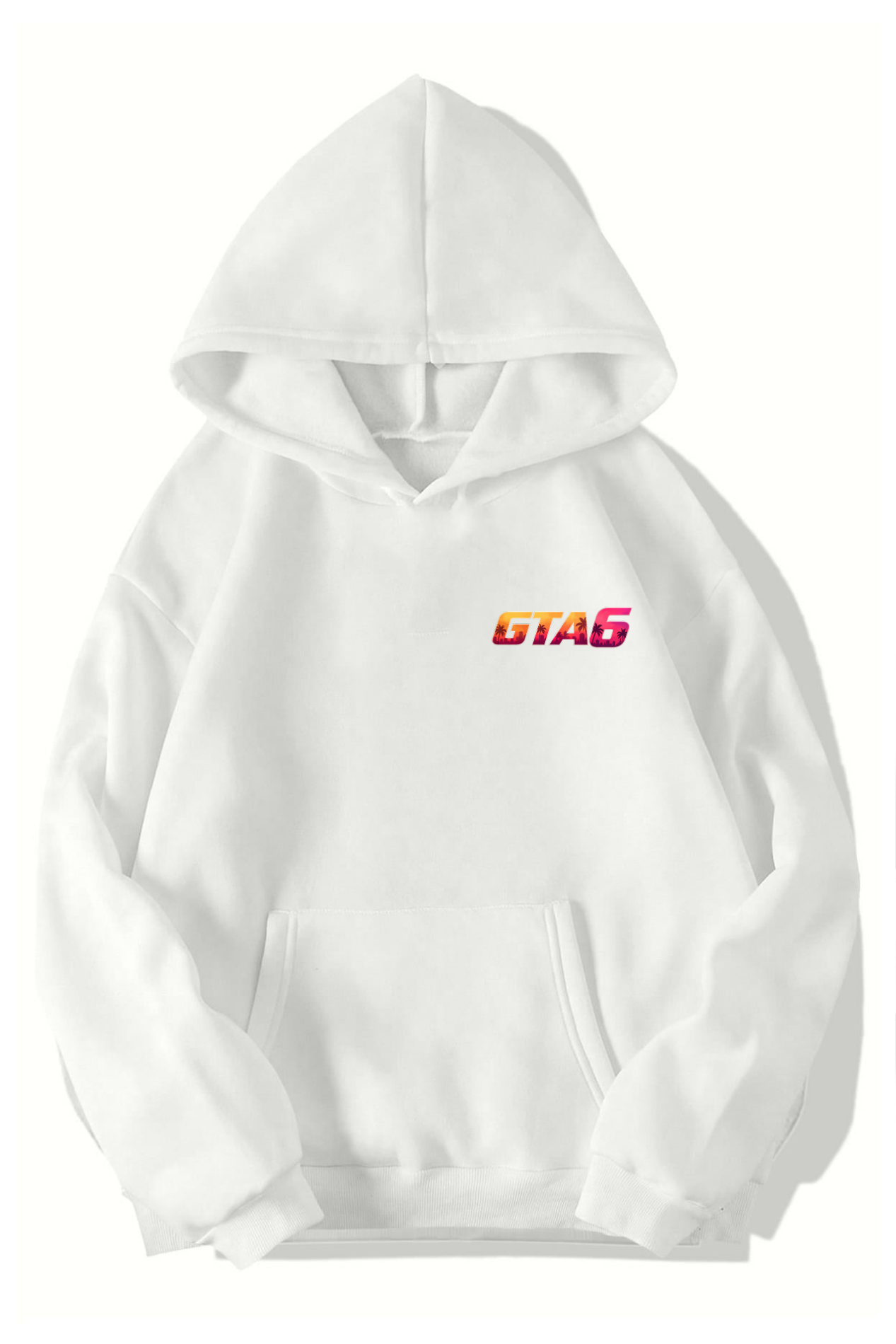 BRZ Collection Unisex Oversize GTA6 Or Me Hoodie (BEYAZ)