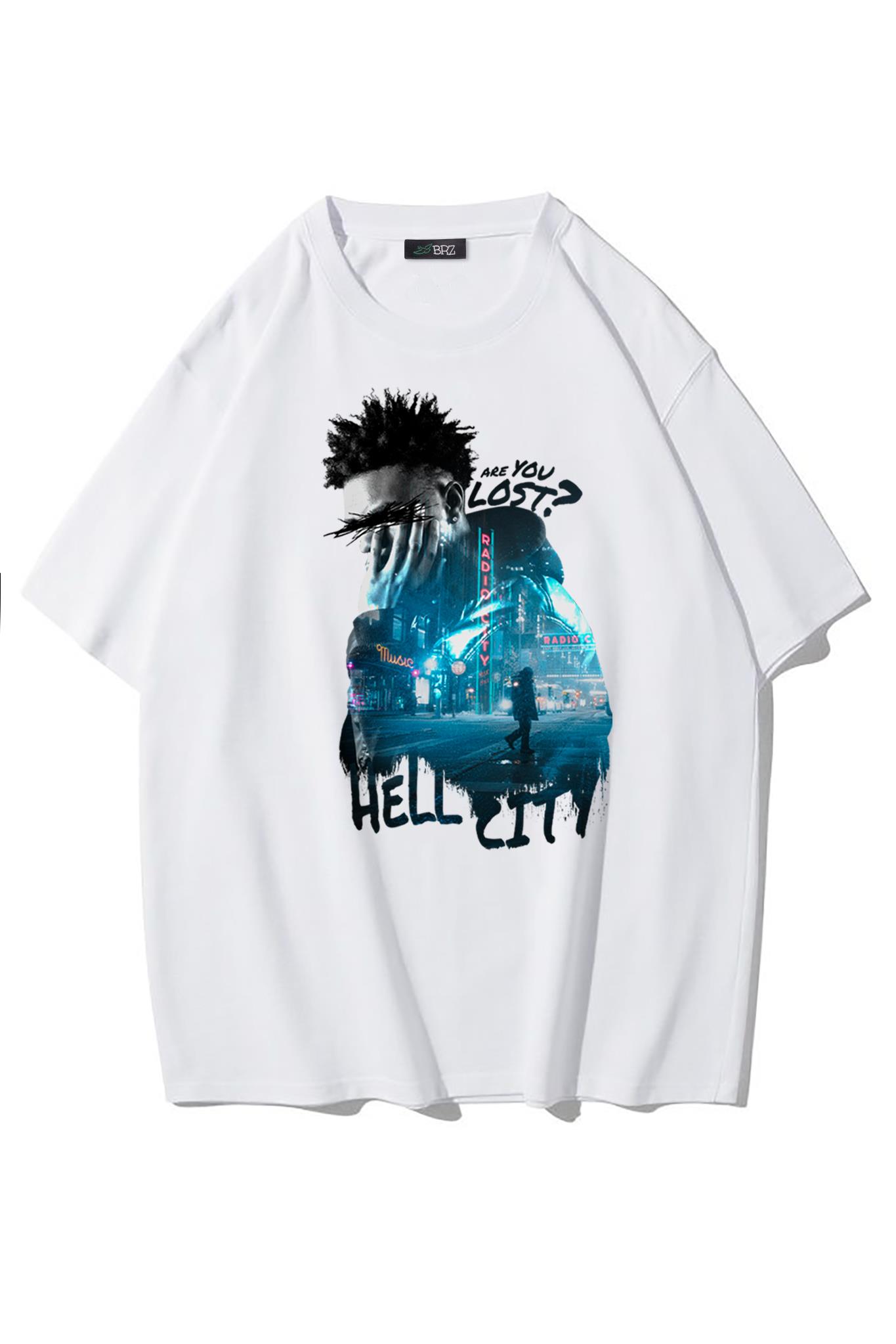 BRZ Collection Unisex Oversize Hell City T-shirt