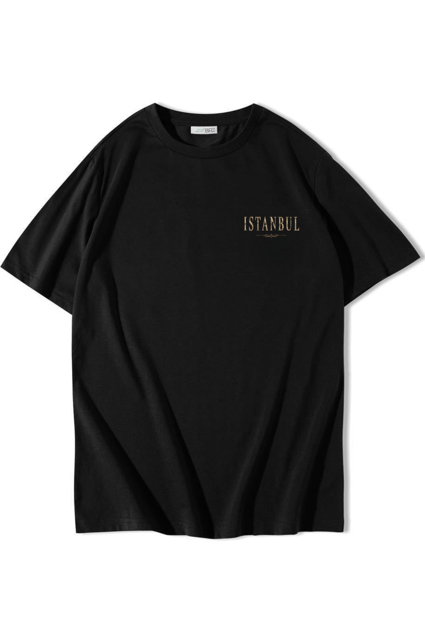 BRZ Collection Unisex Oversize Heritage Is Timeless Istanbul T-shirt Siyah