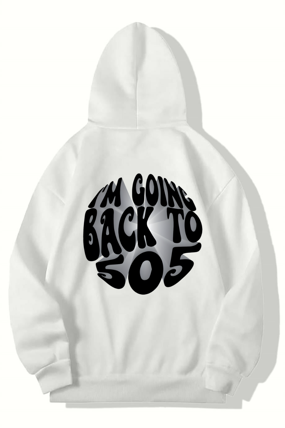 BRZ Collection Unisex Oversize I'm Going Back To 505 - Arctic Monkeys HOODIE (BEYAZ) 