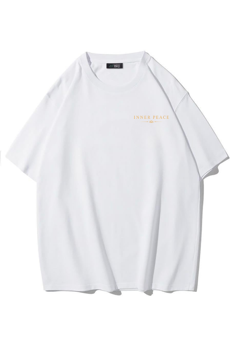 BRZ Collection Unisex Oversize Inner Peace T-shirt (BEYAZ)
