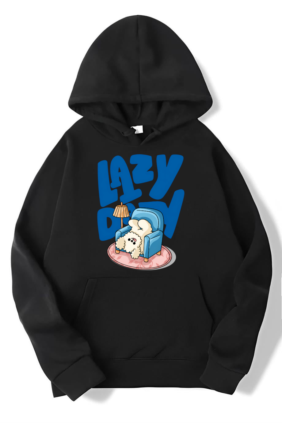 BRZ Collection Unisex Oversize Lazy Day Hoodie Siyah