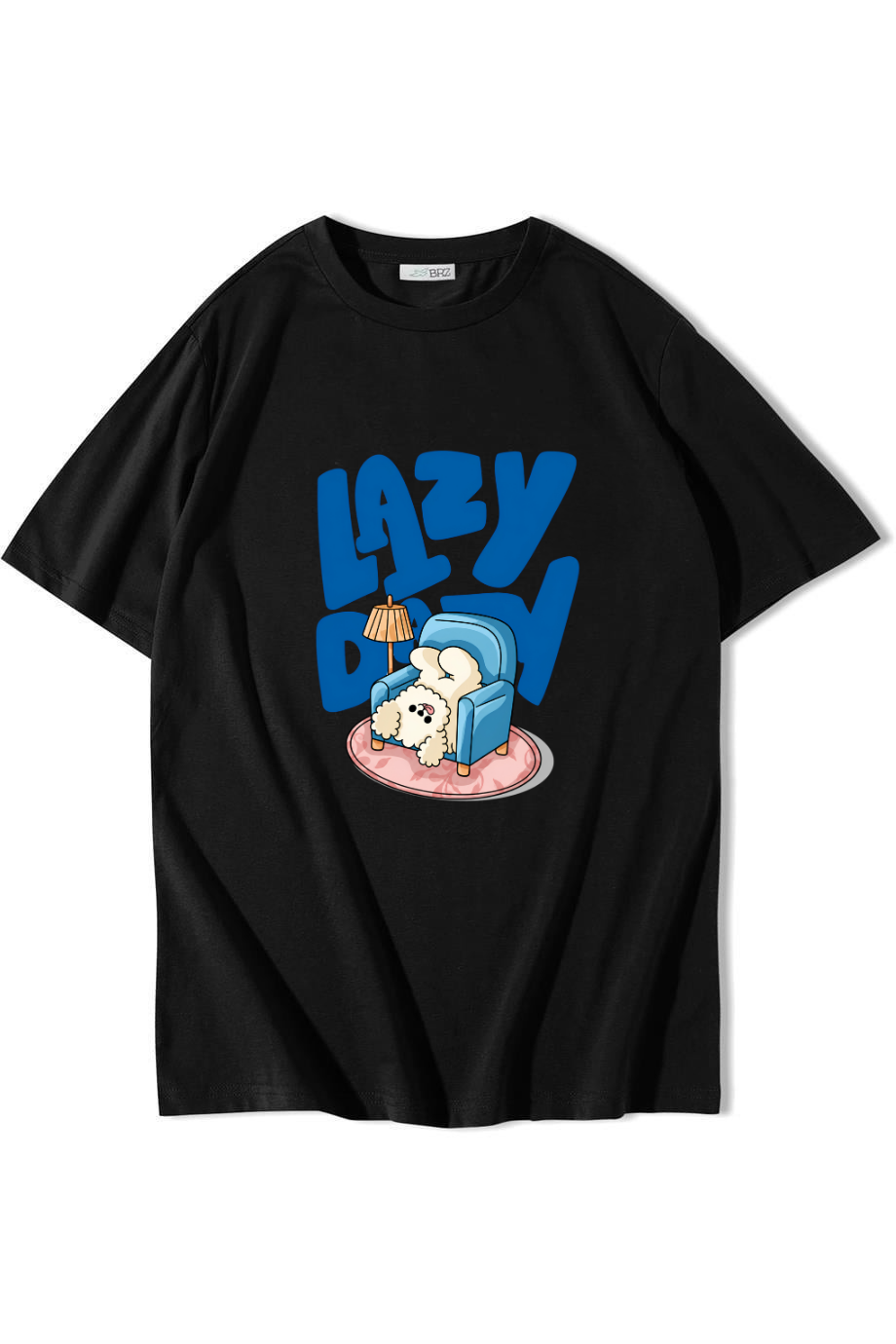 BRZ Collection Unisex Oversize Lazy Day T-shirt Siyah