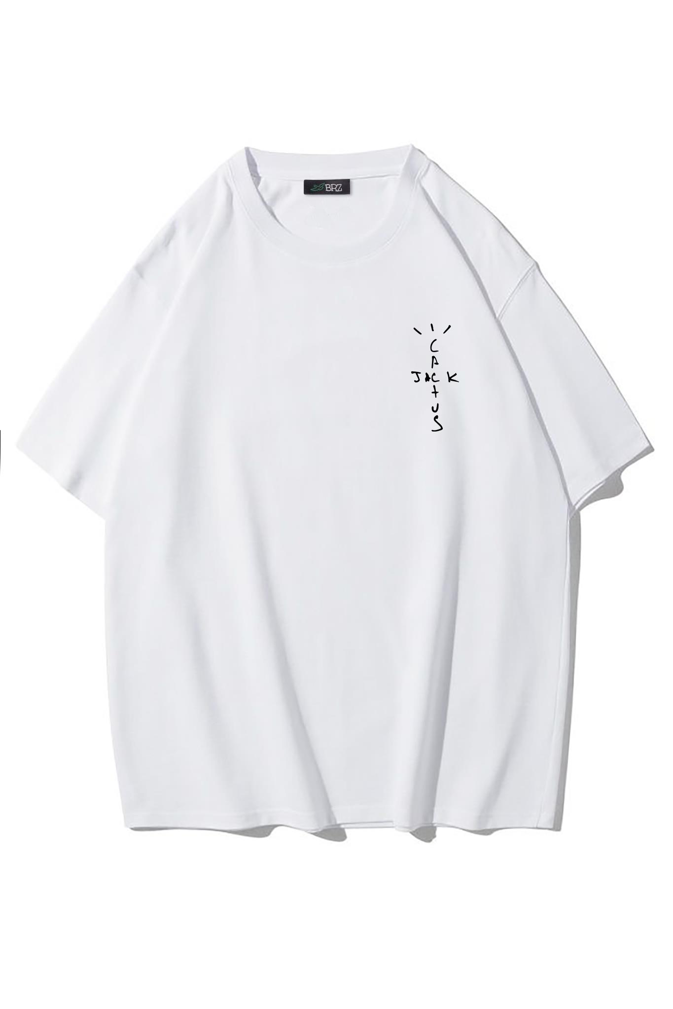 BRZ Collection Unisex Oversize Look Mom I Can Fly Travis Scott Astroworld T-shirt Beyaz