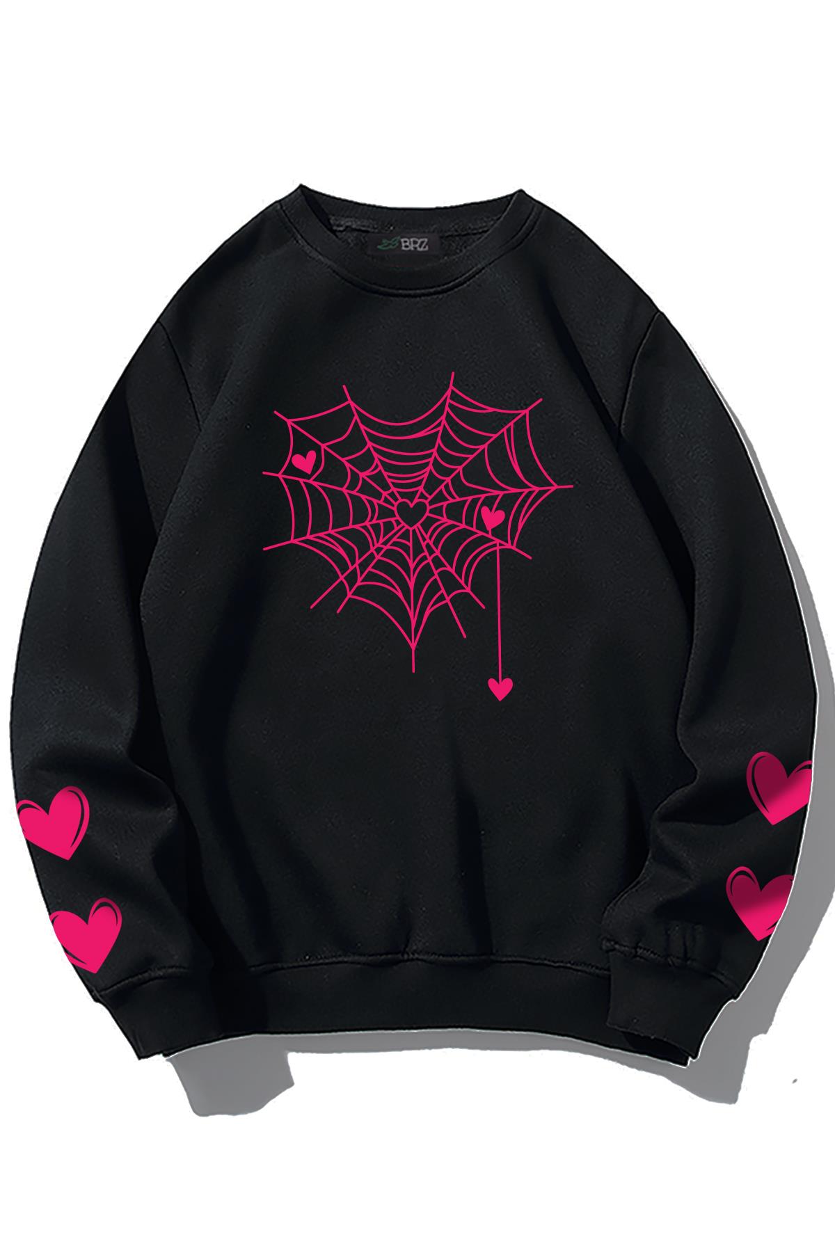 BRZ Collection Unisex Oversize Love Spider Sweatshirt
