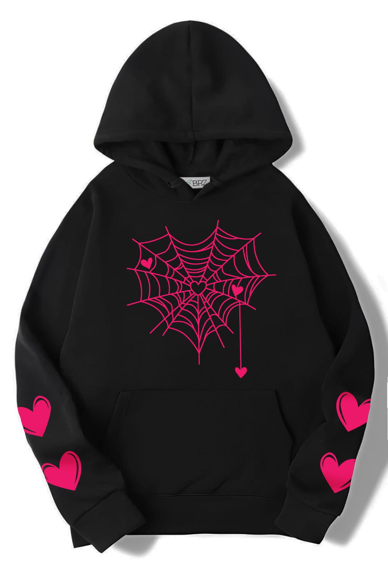 BRZ Collection Unisex Oversize Love Spider Hoodie