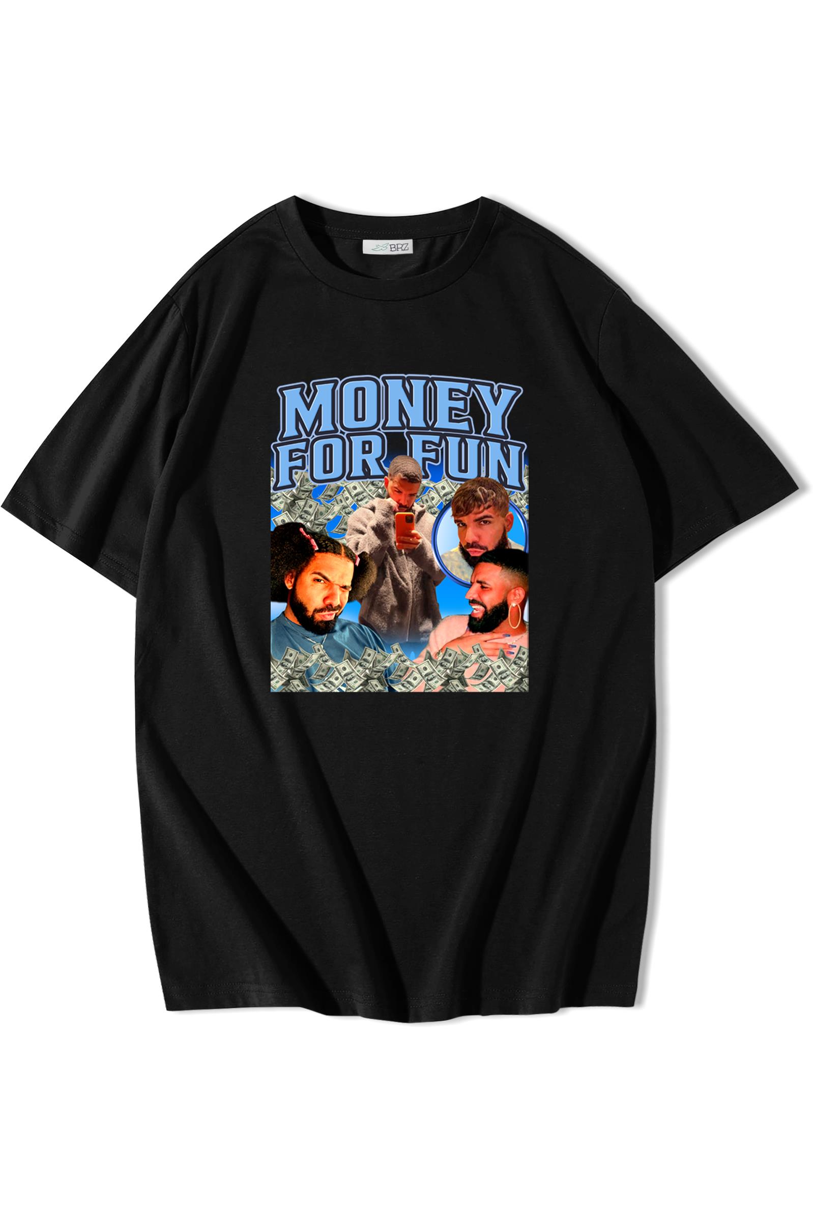 BRZ Collection Unisex Oversize Money For Fun T-shirt