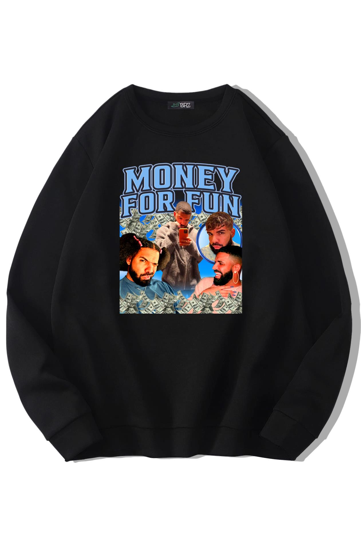 BRZ Collection Unisex Oversize Money For Fun Sweatshirt