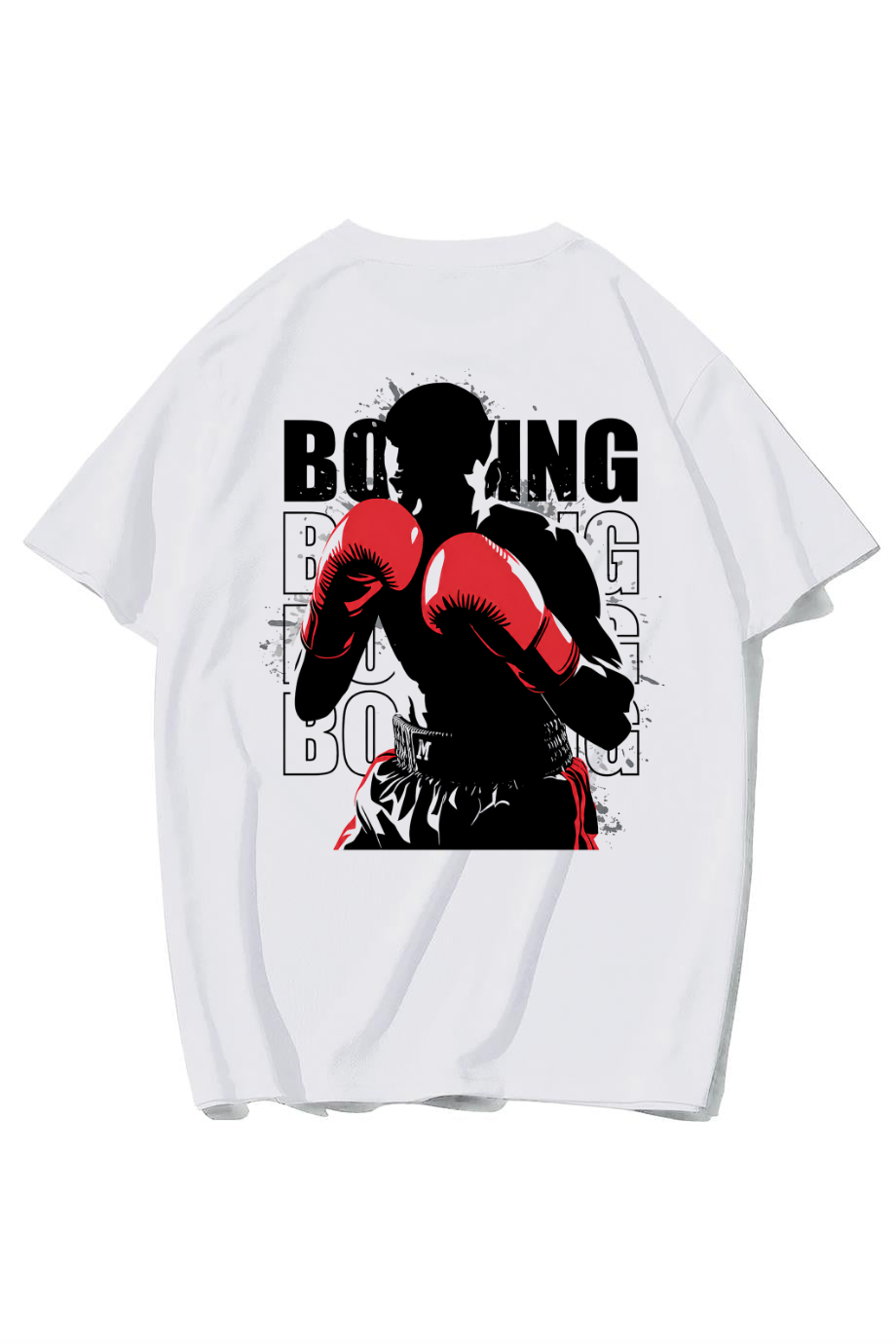BRZ Collection Unisex Oversize Muhammed Ali Boks T-shirt (BEYAZ)