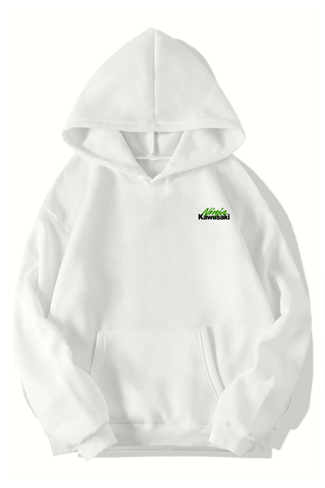 BRZ Collection Unisex Oversize Ninja H2R Hoodie (BEYAZ)