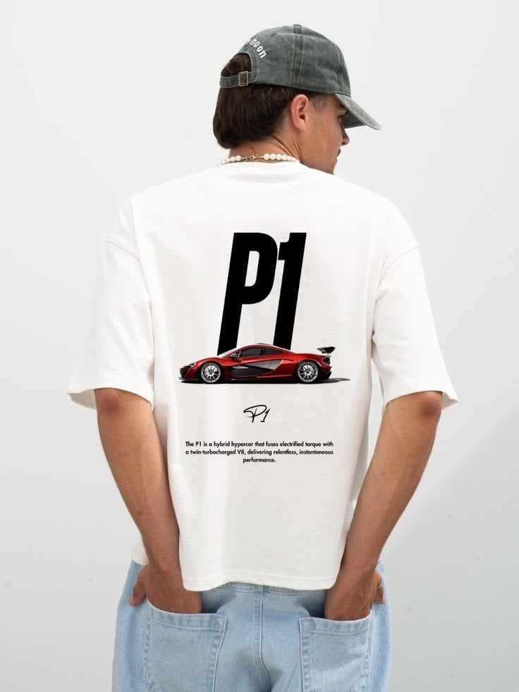 BRZ Collection Unisex Oversize P1 T-shirt (BEYAZ)