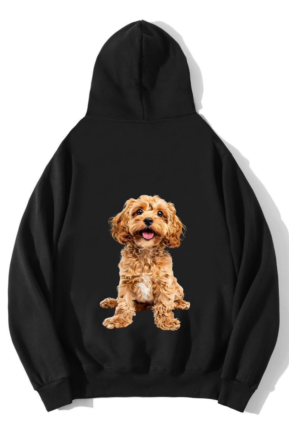 BRZ Collection Unisex Oversize Poodle Hoodie Siyah