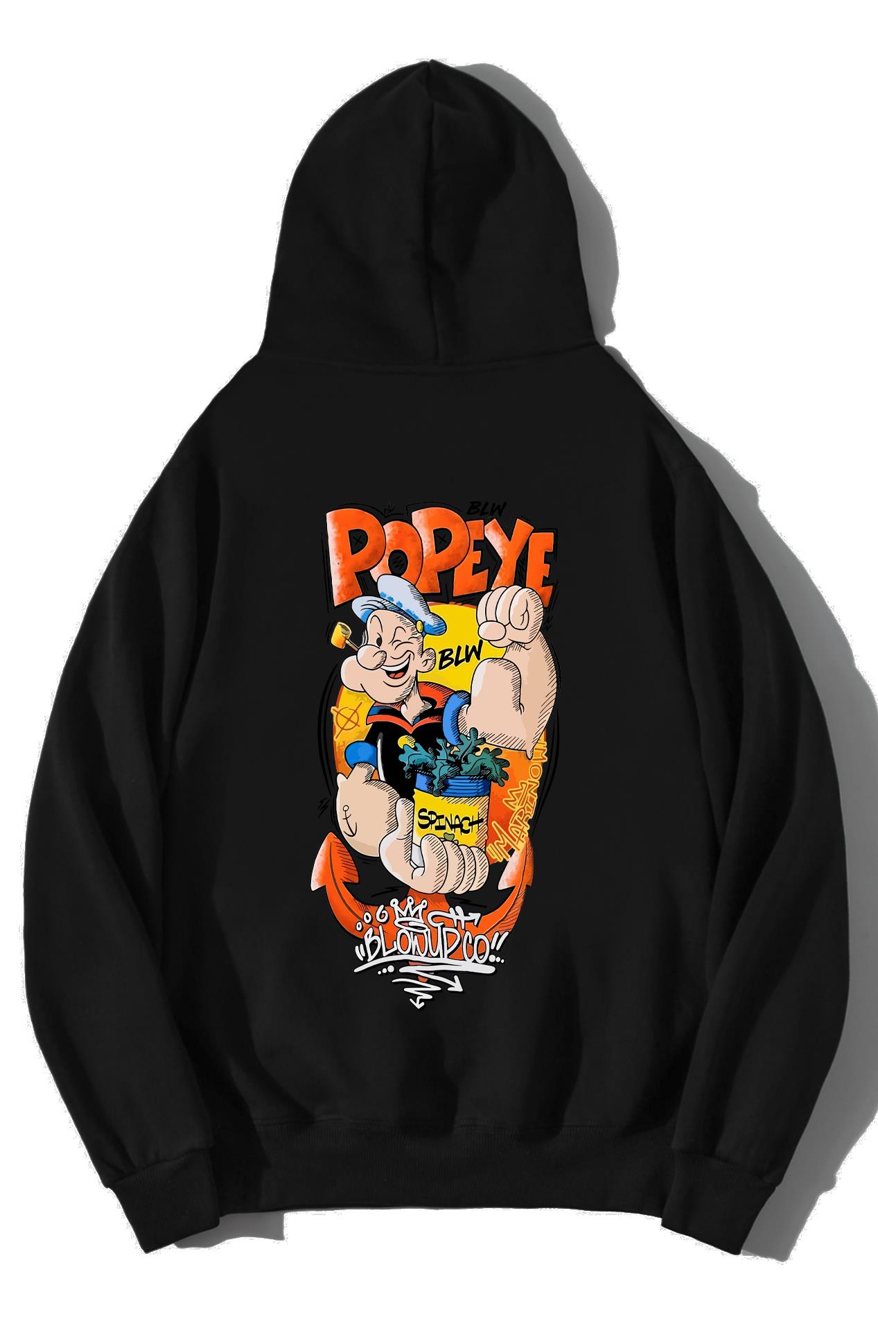 BRZ Collection Unisex Oversize Popeye (Temel Reis) Hoodie