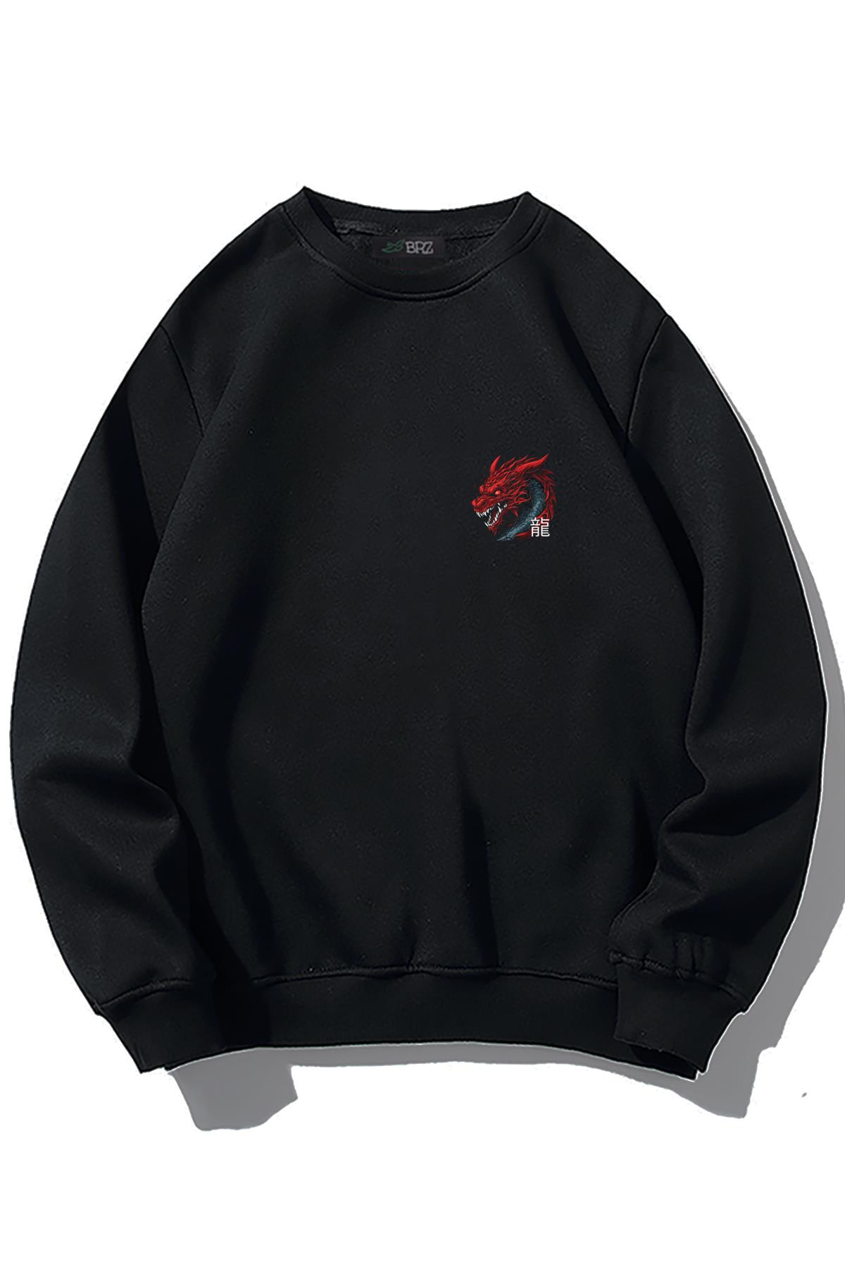 BRZ Collection Unisex Oversize Red Dragon Sweatshirt