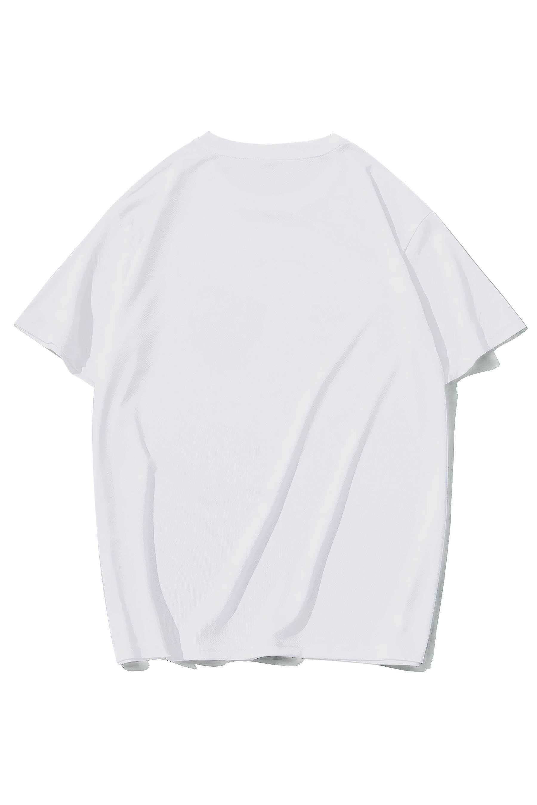 BRZ Collection Unisex Oversize Space Men T-shirt (BEYAZ)