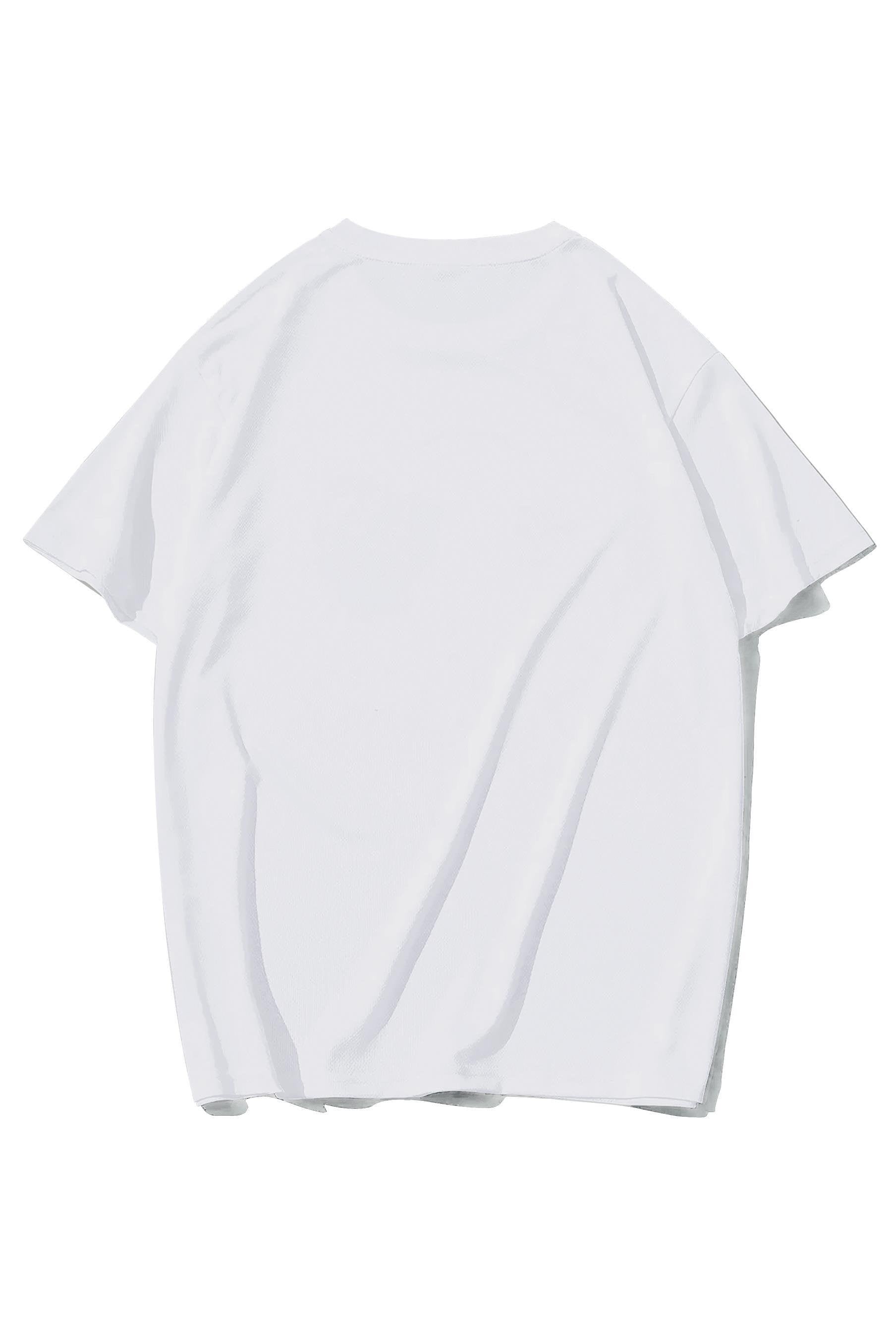 BRZ Collection Unisex Oversize Space Men T-shirt (BEYAZ)