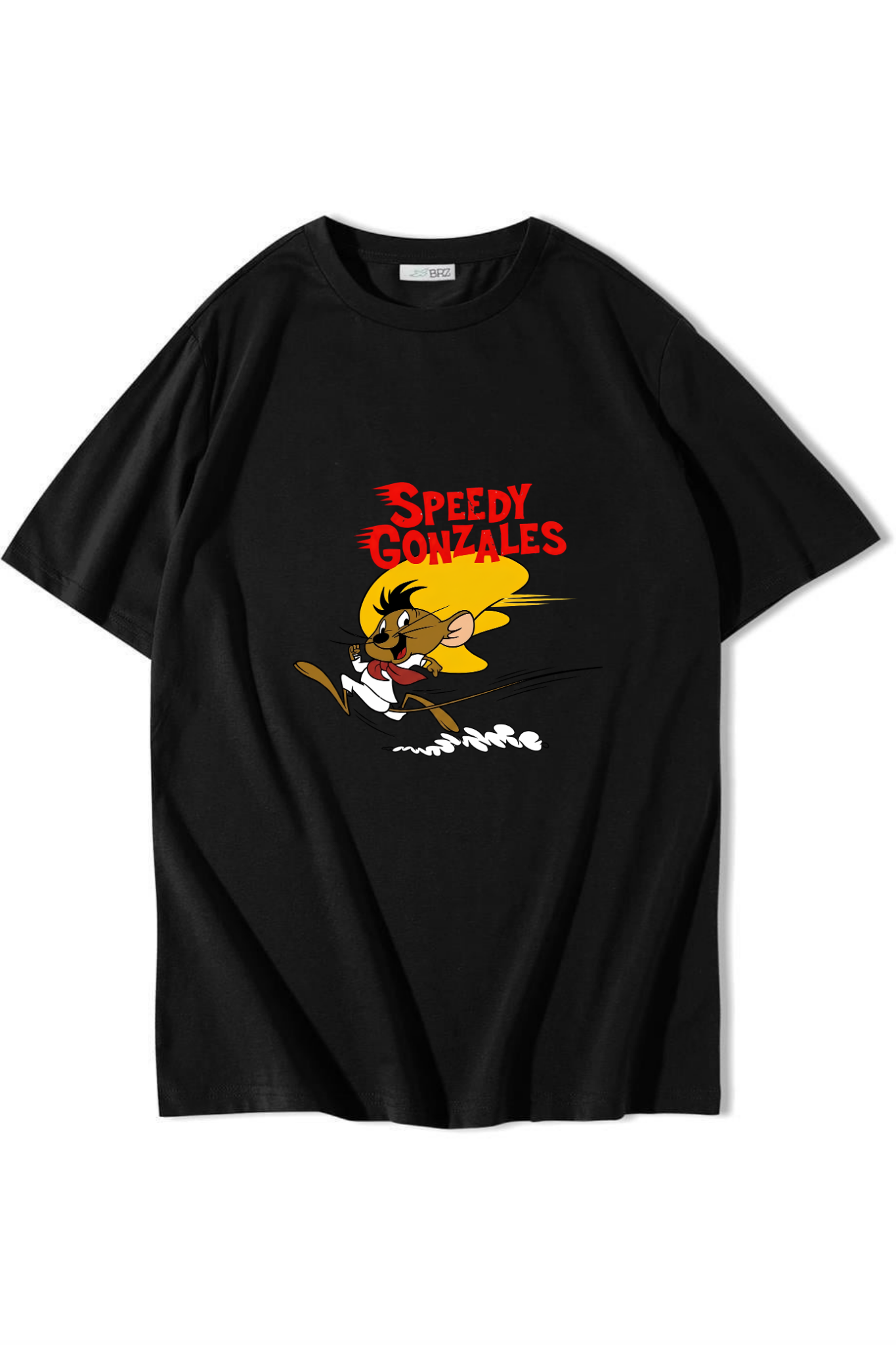 BRZ Collection Unisex Oversize Speedy Gonzales T-shirt Siyah