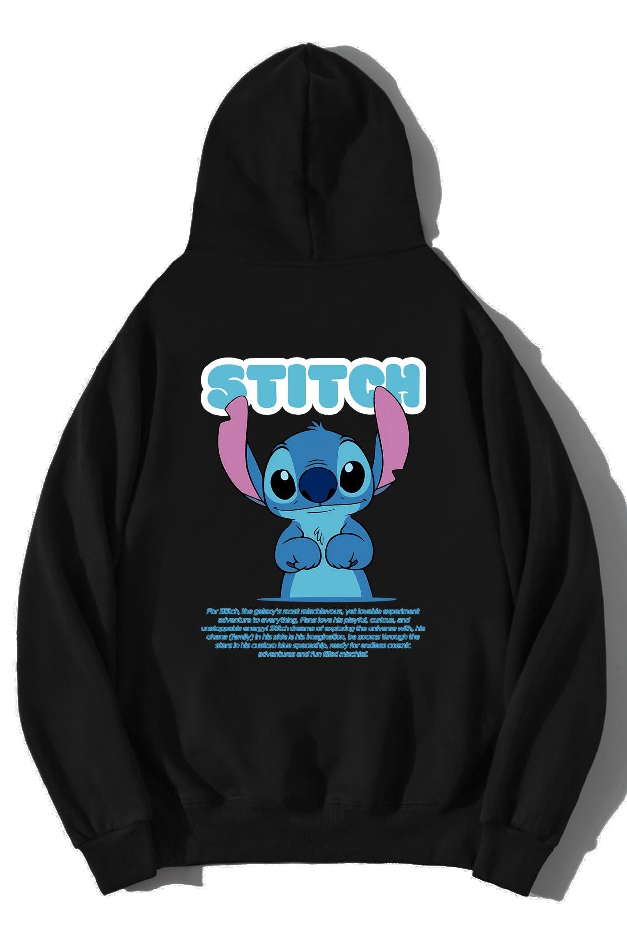BRZ Collection Unisex Oversize Stitch Hoodie Siyah