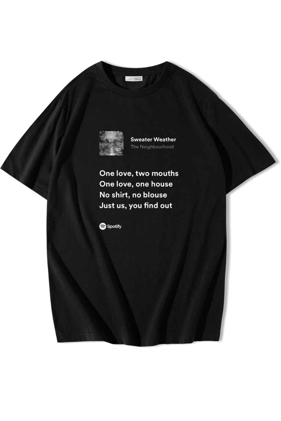 BRZ Collection Unisex Oversize Sweater Weather - The Neighbourhood T-shirt Siyah