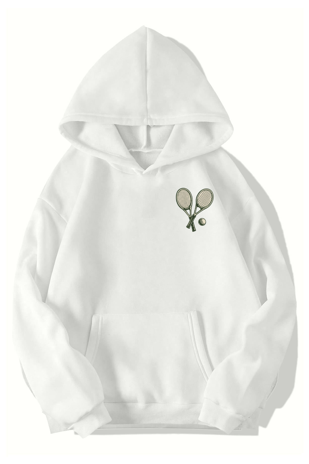 BRZ Collection Unisex Oversize Tennis Club HOODIE (BEYAZ)