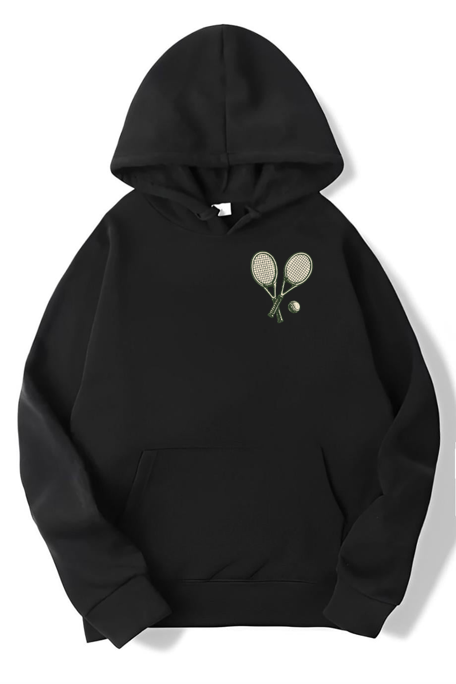 BRZ Collection Unisex Oversize Tennis Club Hoodie Siyah