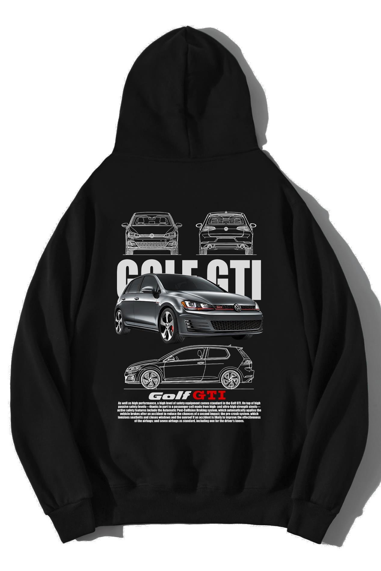 BRZ Collection Unisex Oversize Volkswagen Golf GTI Hoodie