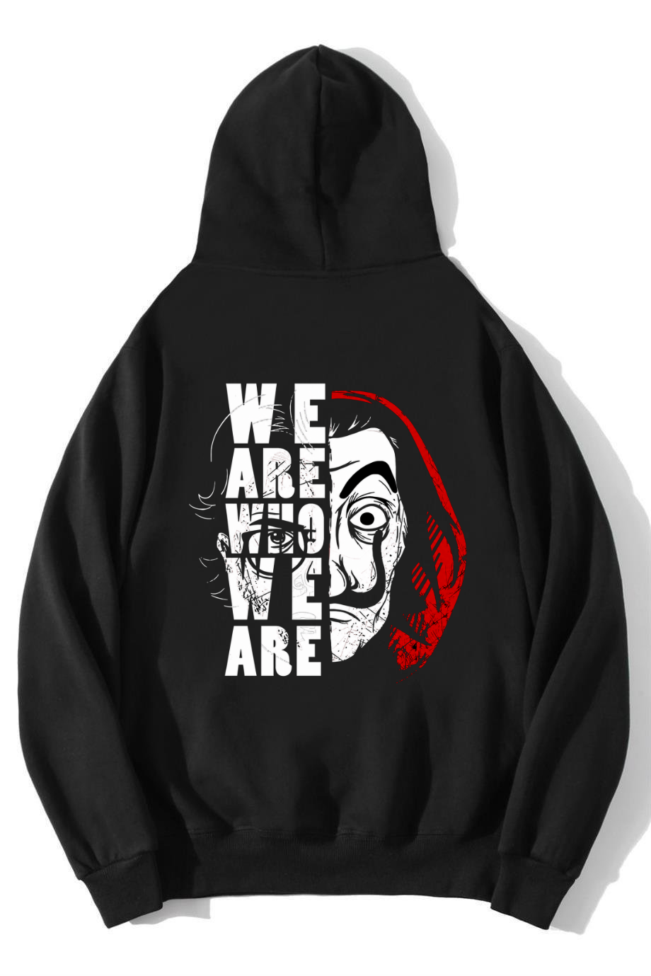 BRZ Collection Unisex Oversize We Are Who We Are Hoodie Siyah
