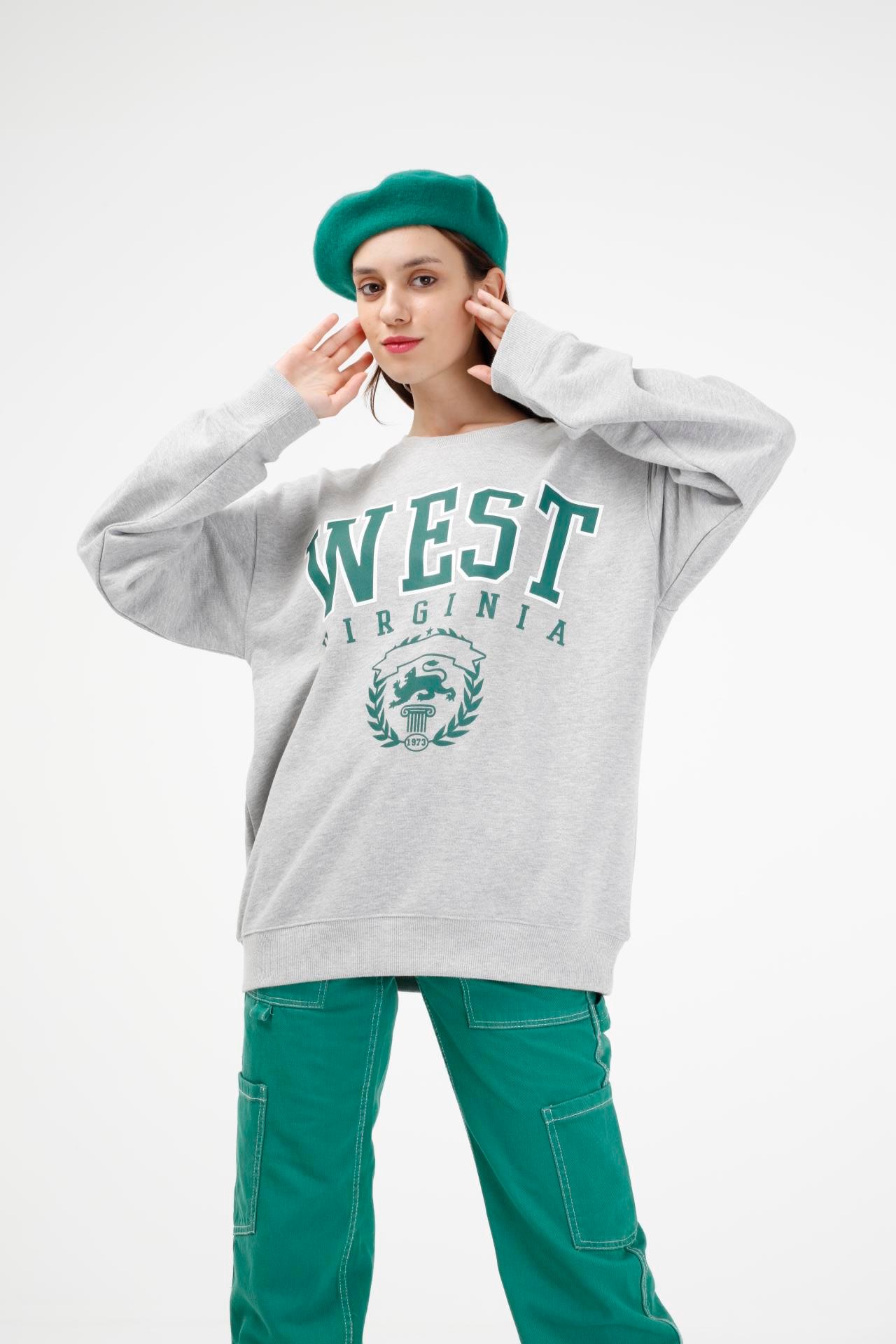 BRZ Collection Unisex Oversize West Virginia Sweatshirt