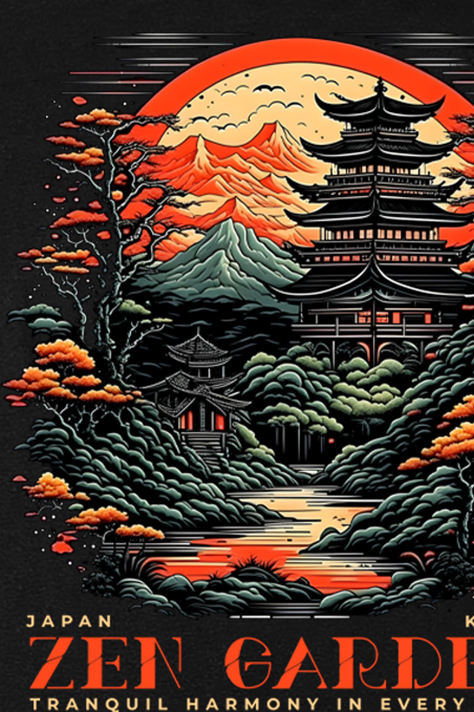 BRZ Collection Unisex Oversize Zen Garden T-shirt