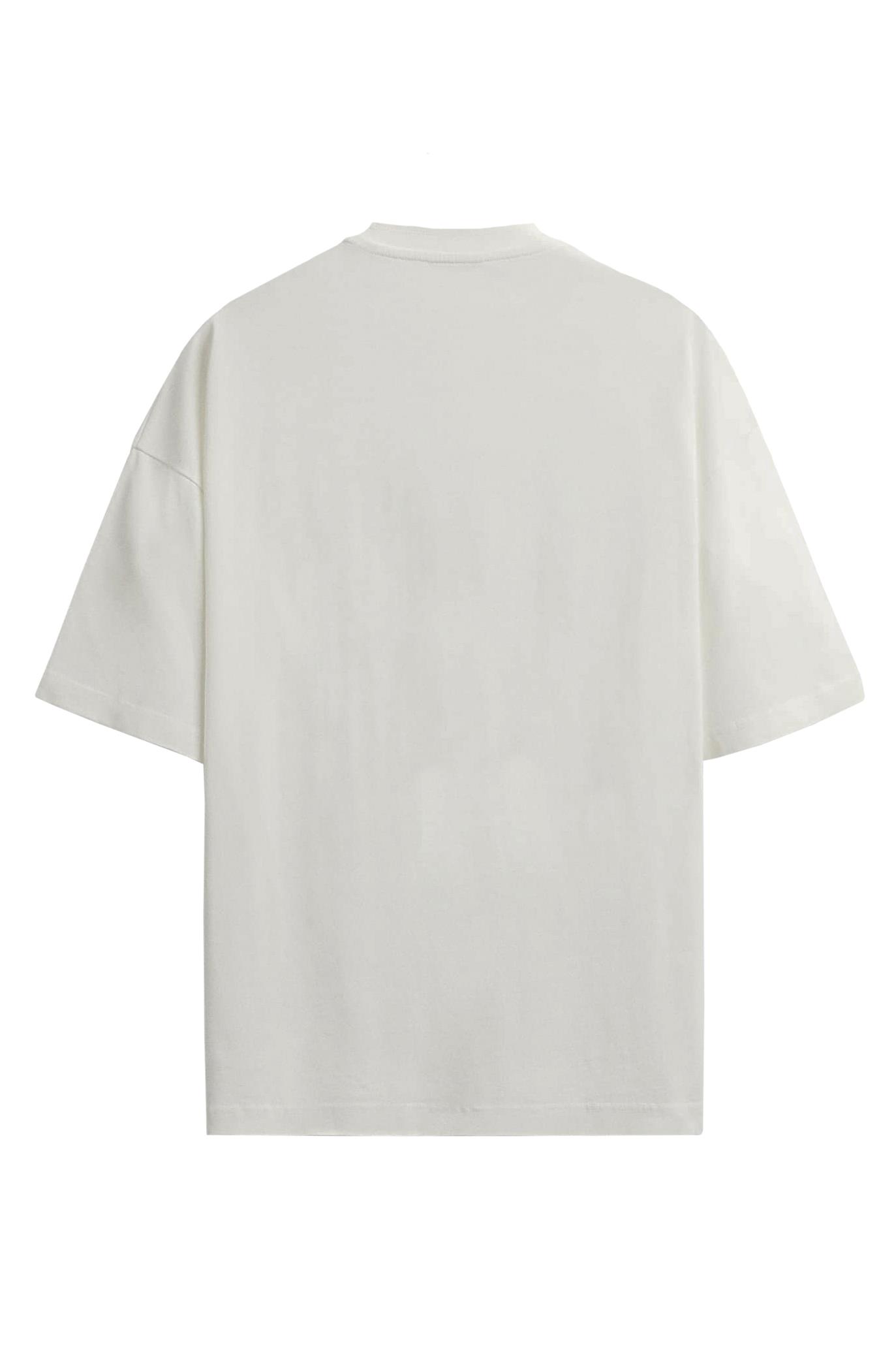 BRZ Collection Unisex Regular Fit Nakışlı Ekru T-shirt