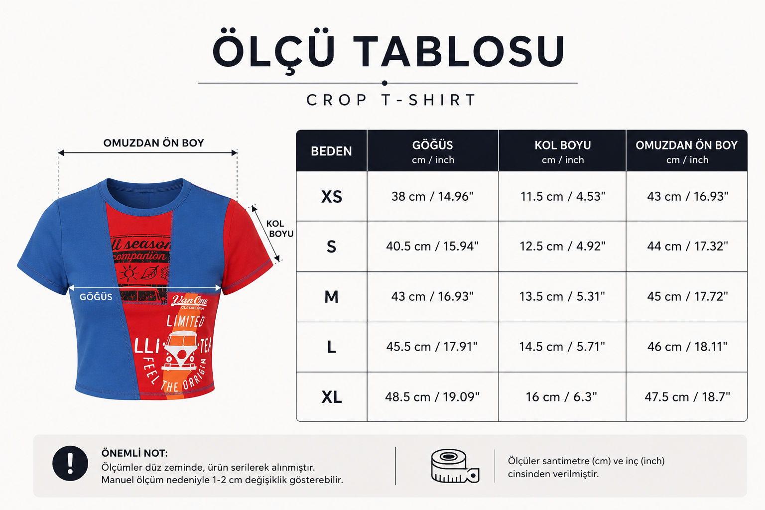 BRZ Collection Van One Classic Cars Crop Kadın T-shirt