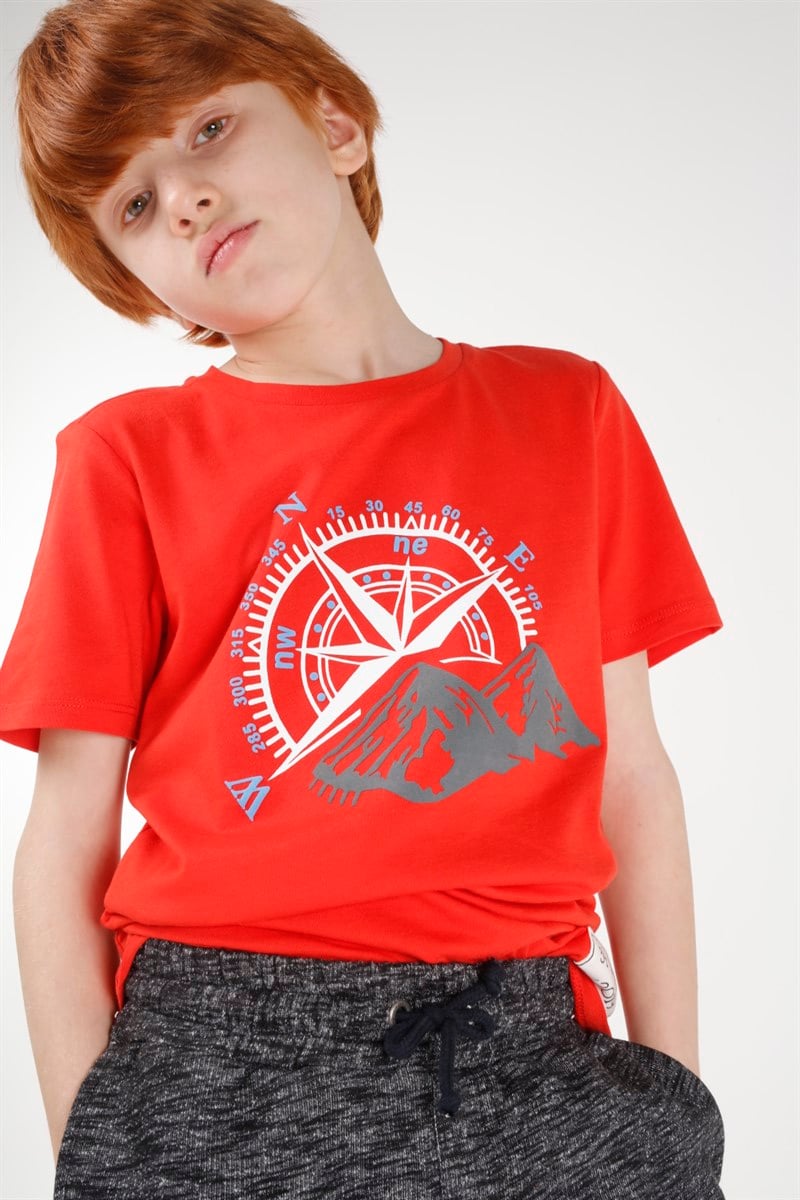 BRZ Kids Baskılı Erkek Çocuk Kısa Kollu T-shirt