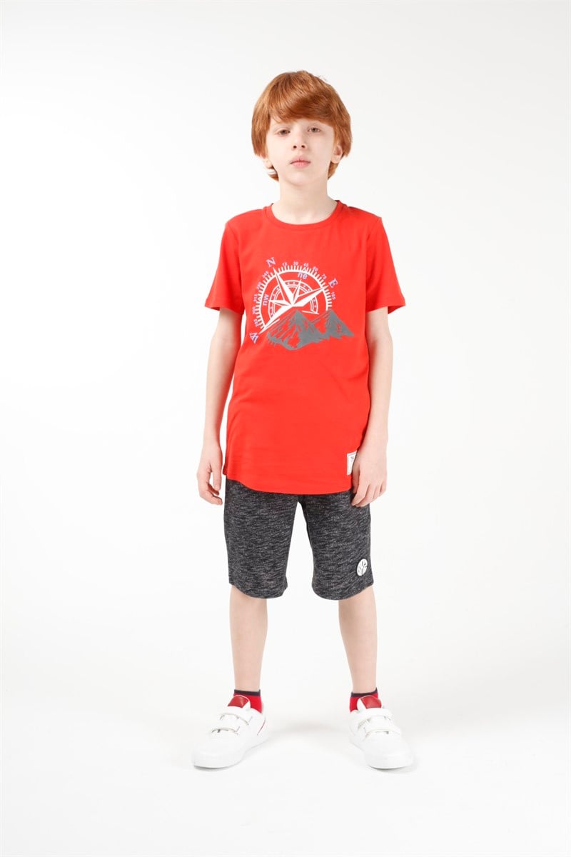 BRZ Kids Baskılı Erkek Çocuk Kısa Kollu T-shirt