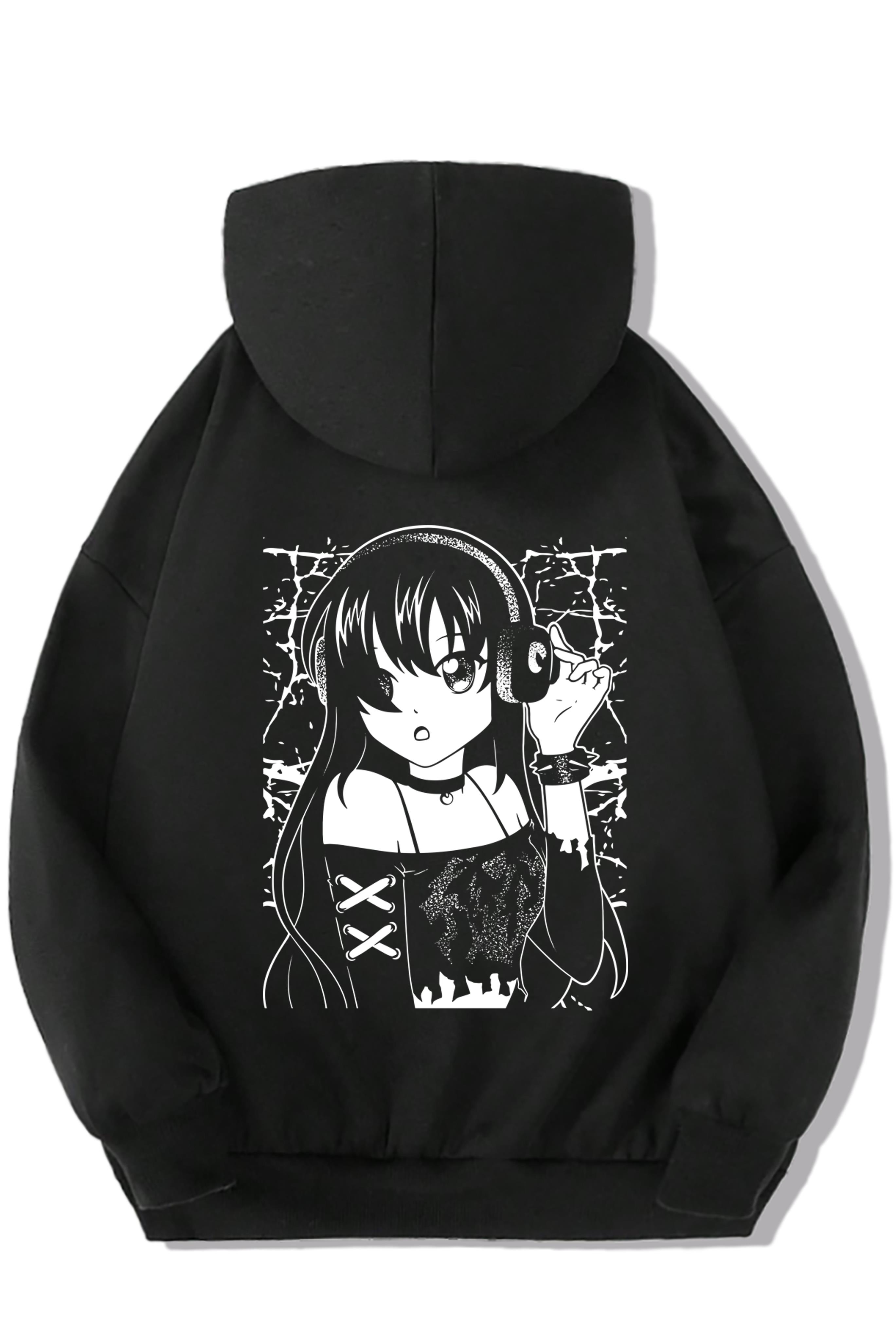 BRZ Kids Unisex Çocuk Anime Dark Girl Hoodie
