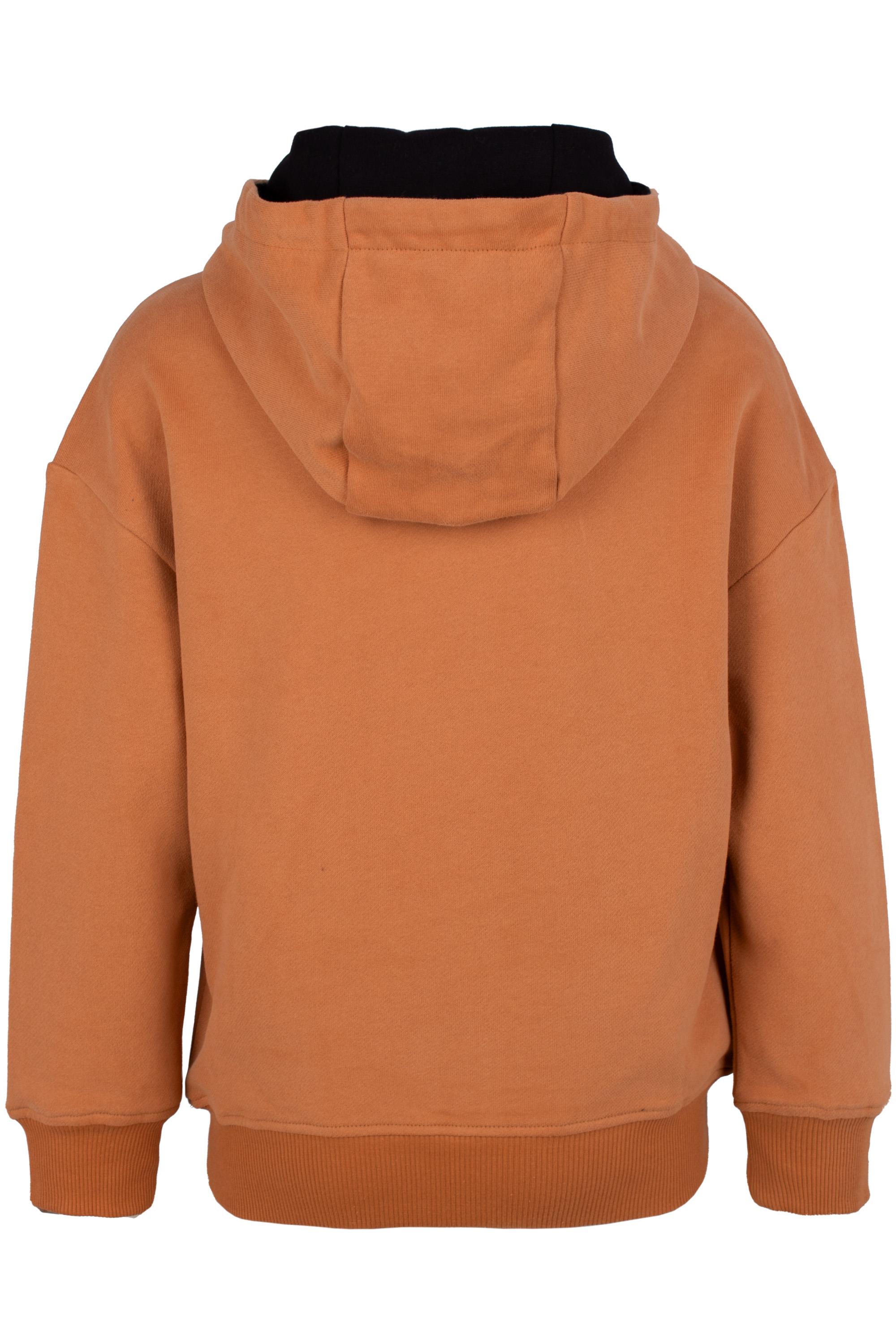 BRZ Kids Unisex Çocuk Basic Hoodie Kahverengi