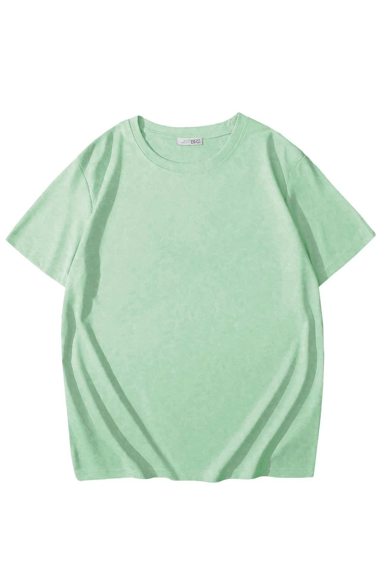 BRZ Kids Unisex Çocuk Basic T-shirt Mint