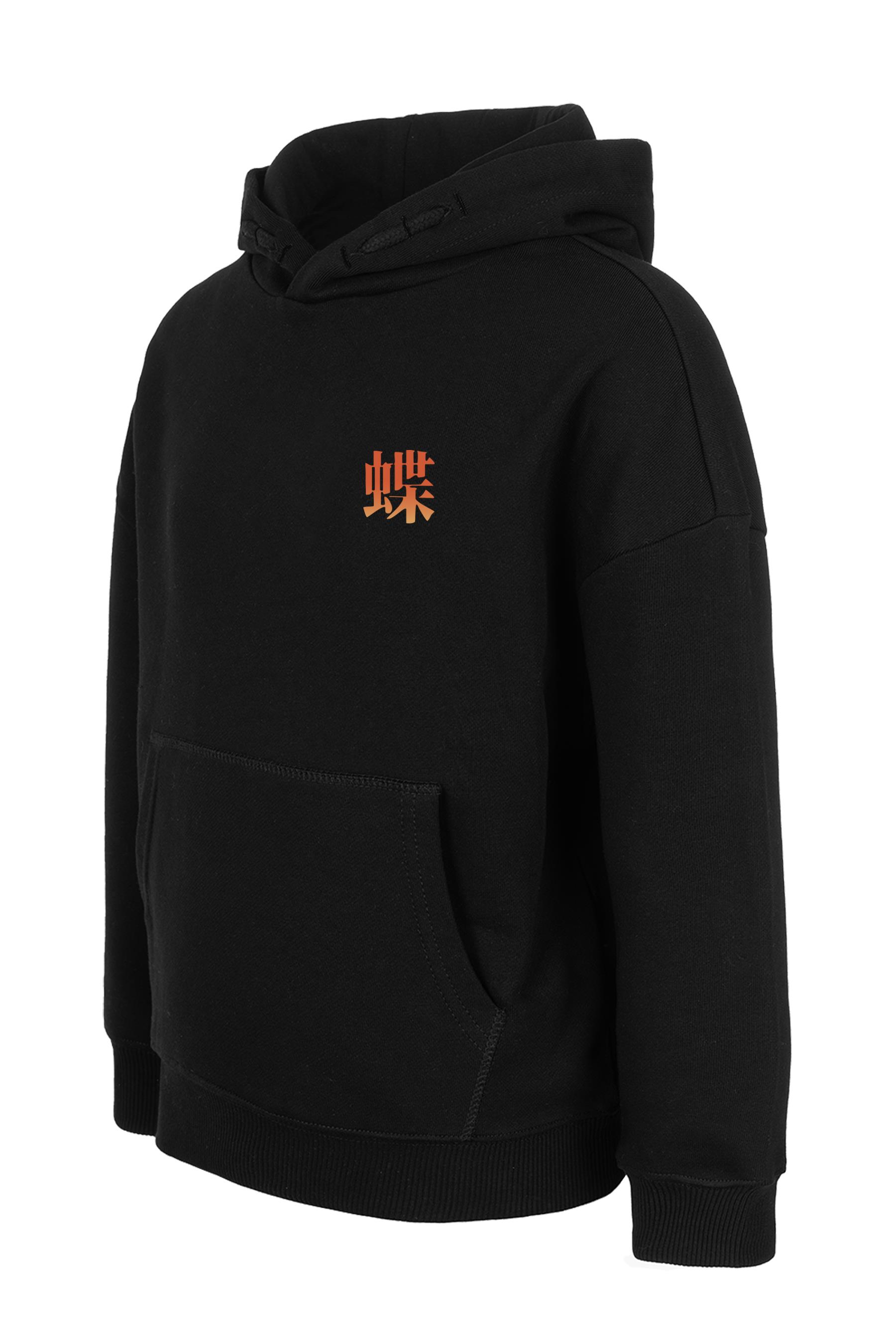 BRZ Kids Unisex Çocuk Butterfly and Japanese Panda Hoodie