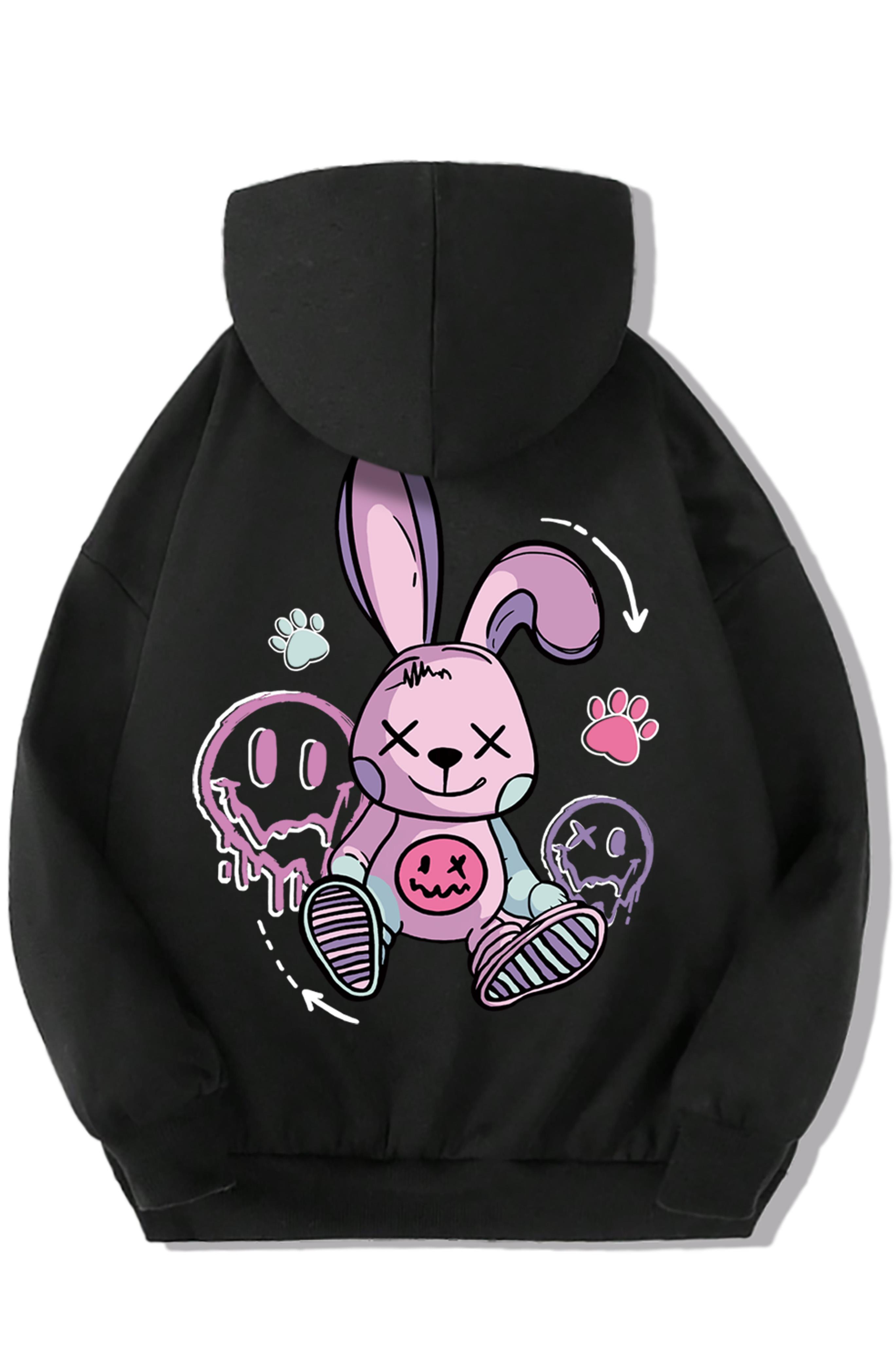 BRZ Kids Unisex Çocuk Cartoon Rabbit Hoodie