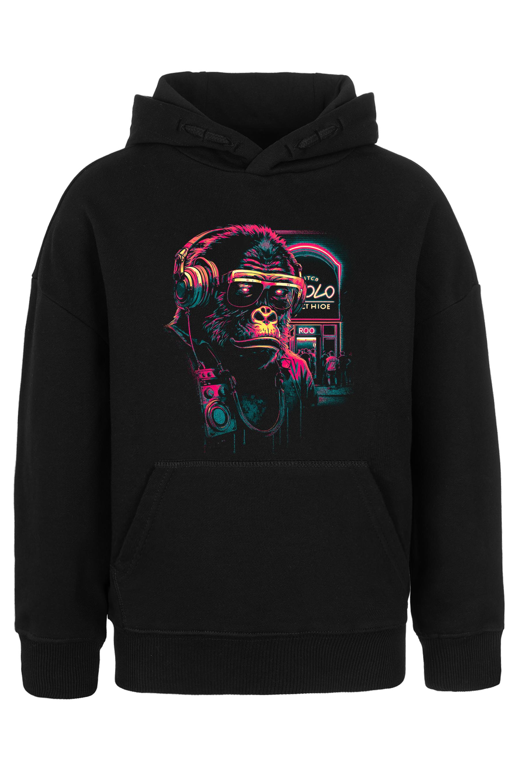 BRZ Kids Unisex Çocuk Neon Gorilla Hoodie