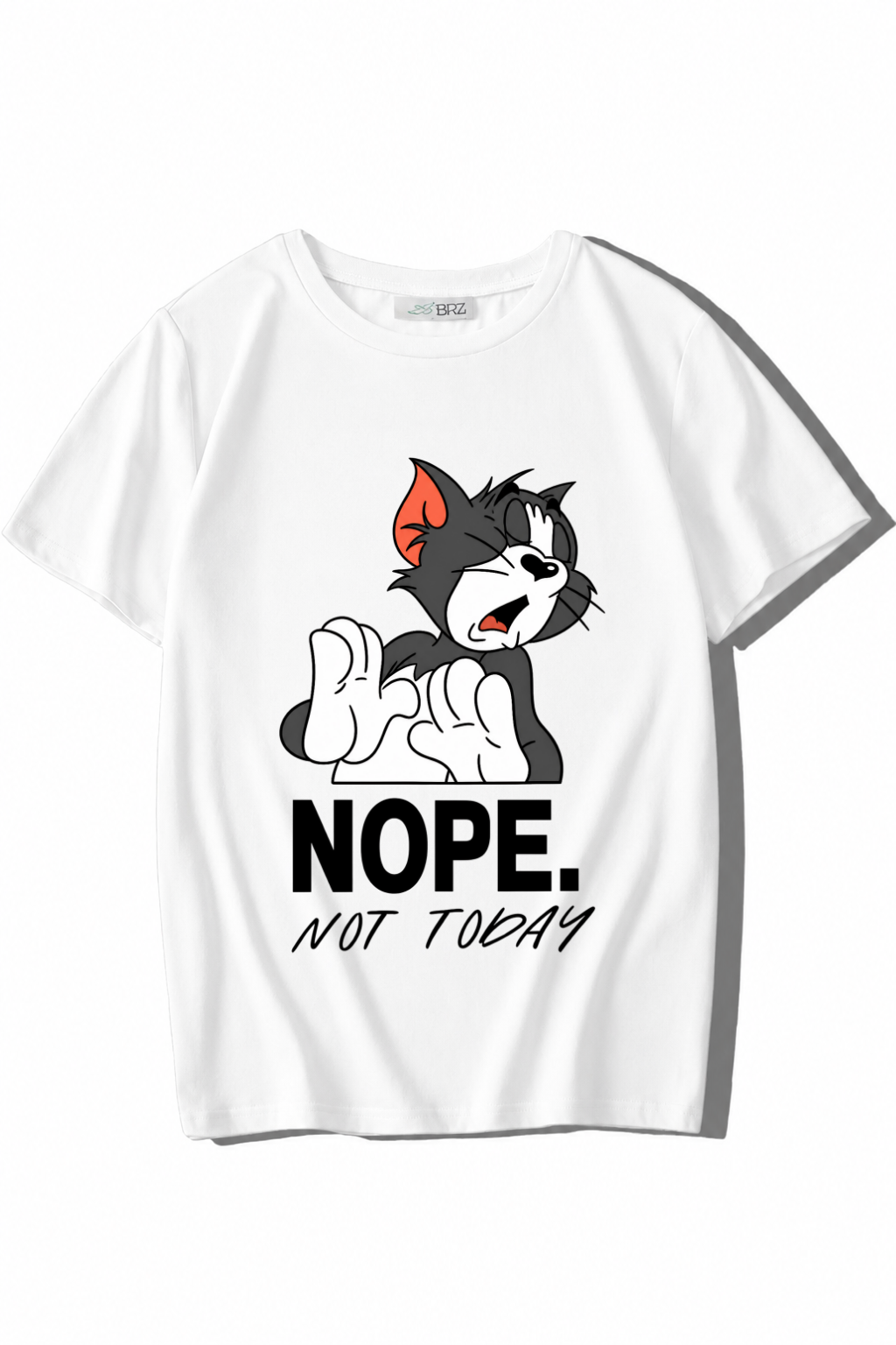 BRZ Kids Unisex Çocuk Nope. Not Today T-shirt Beyaz