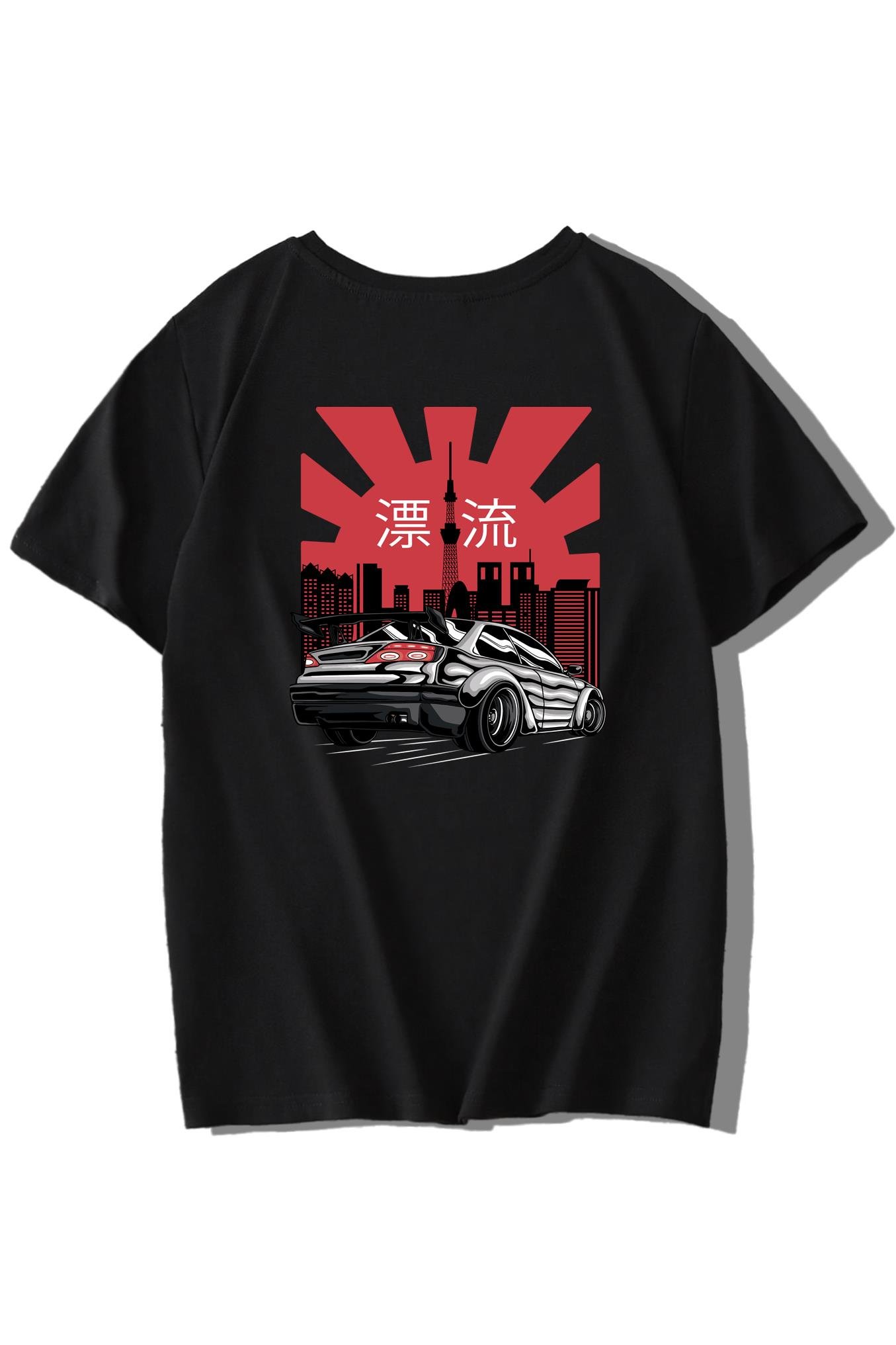 BRZ Kids Unisex Çocuk Oversize Japanese City Sport Car T-shirt