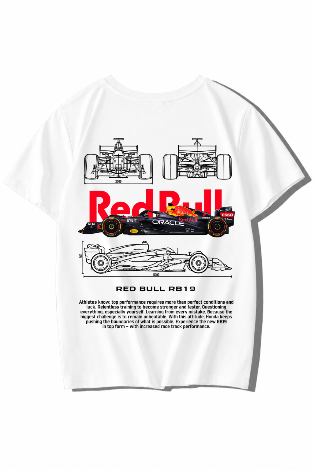 BRZ Kids Unisex Çocuk Redbull RB19 T-shirt (BEYAZ)BRZ Kids Unisex Çocuk Redbull RB19 T-shirt (BEYAZ)