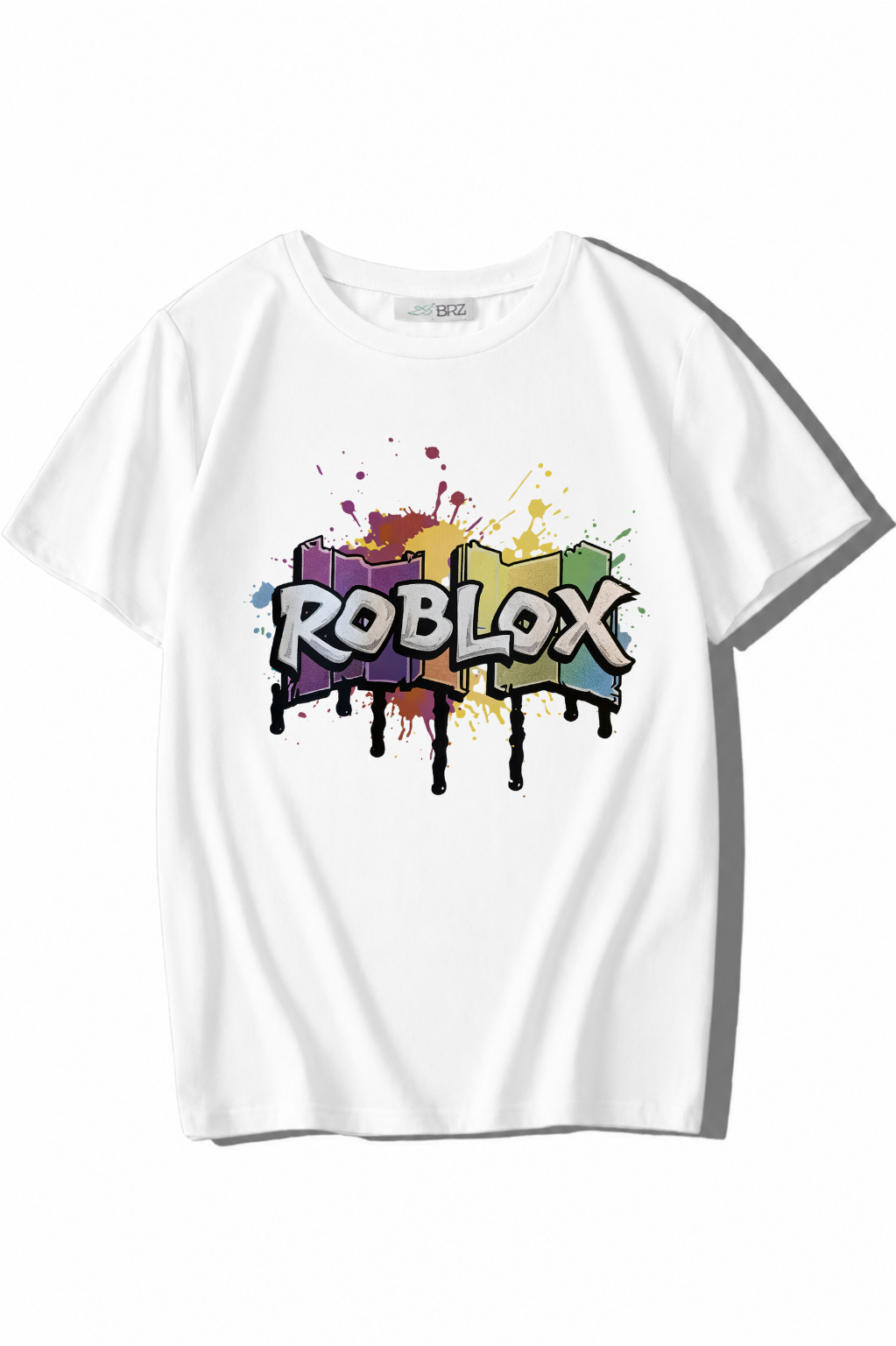 BRZ Kids Unisex Çocuk Roblox T-shirt Beyaz