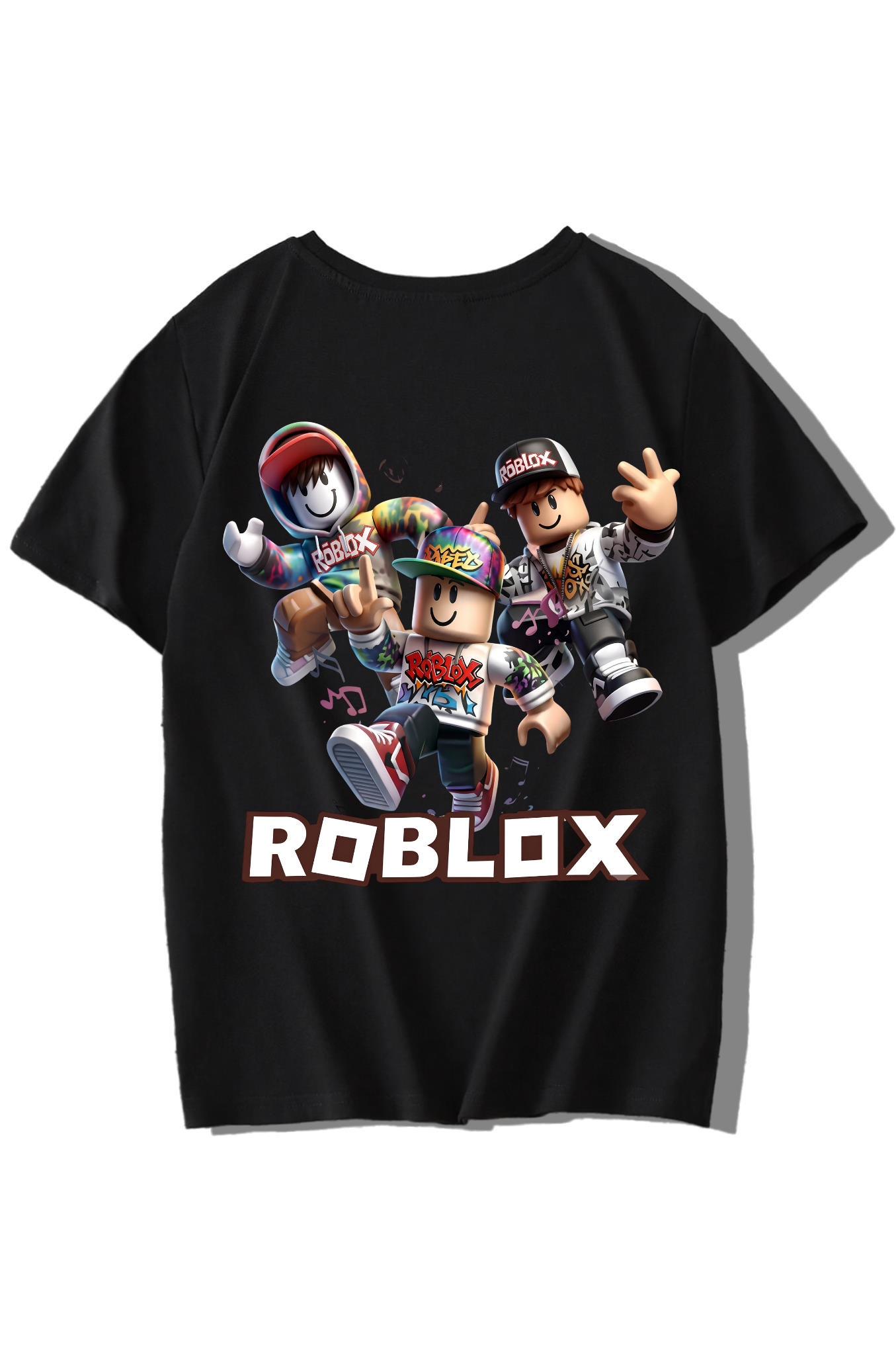BRZ Kids Unisex Çocuk Roblox T-shirt Siyah