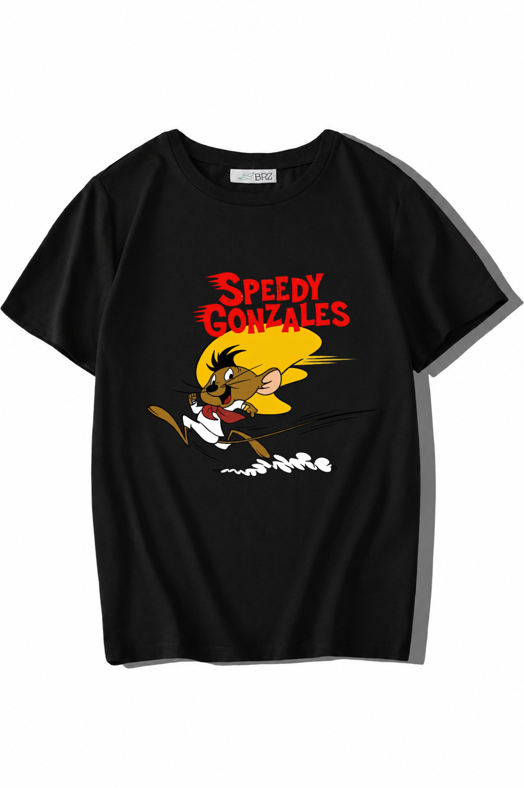 BRZ Kids Unisex Çocuk Speedy Gonzales T-shirt Siyah
