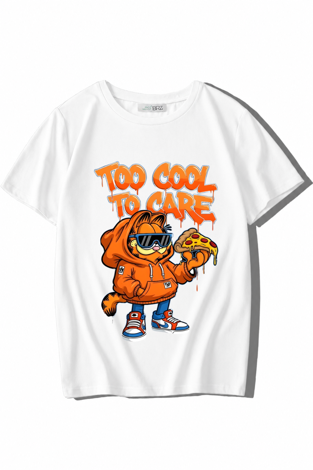 BRZ Kids Unisex Çocuk Too Cool To Care T-shirt Beyaz